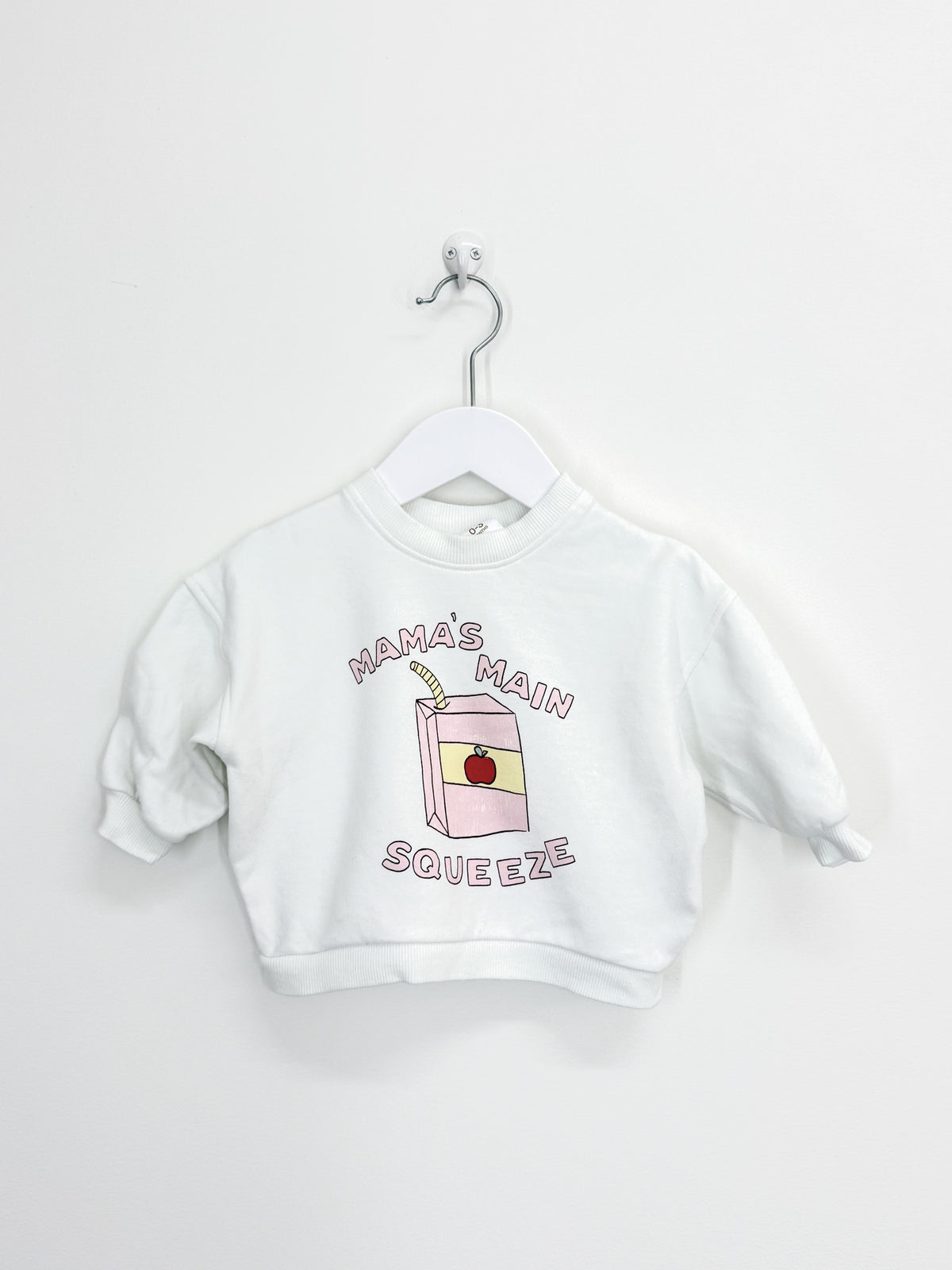 Cotton On Kids organic sweatshirt - mama's main squeeze (0-3m)