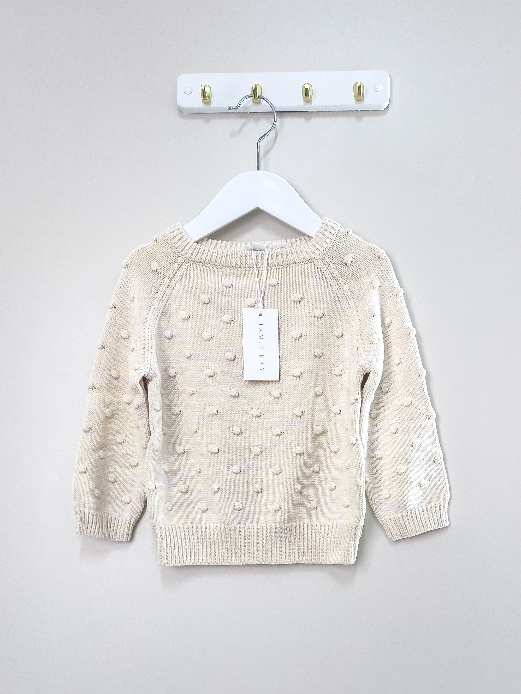 BNWT Jamie Kay dotty knit - fairy dust (4y)