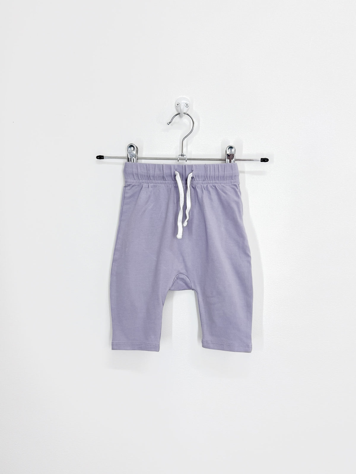 Little Bundle drawstring slouch leggings - purple (0-3m)