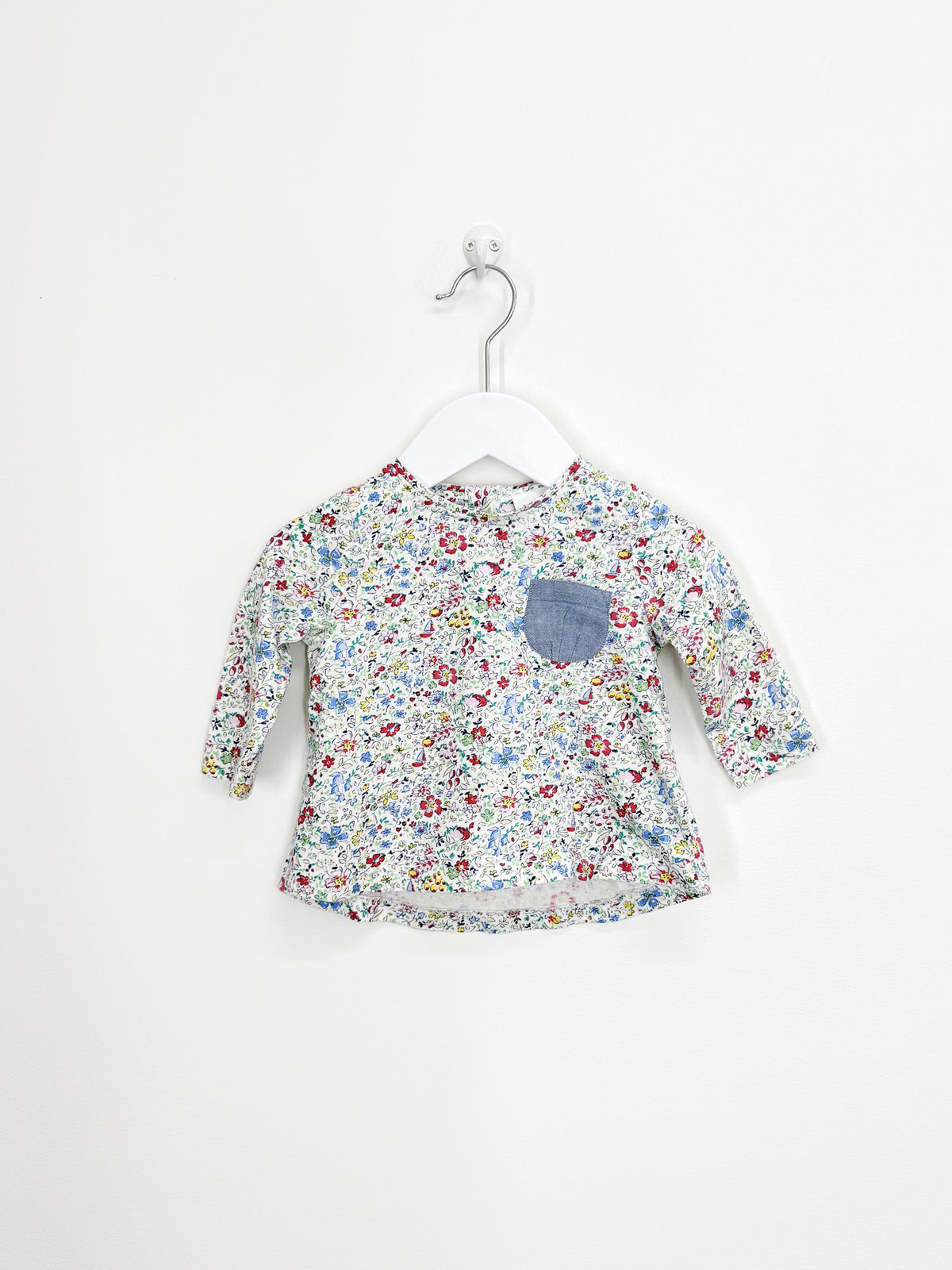 Next long sleeve floral tee (3-6m)