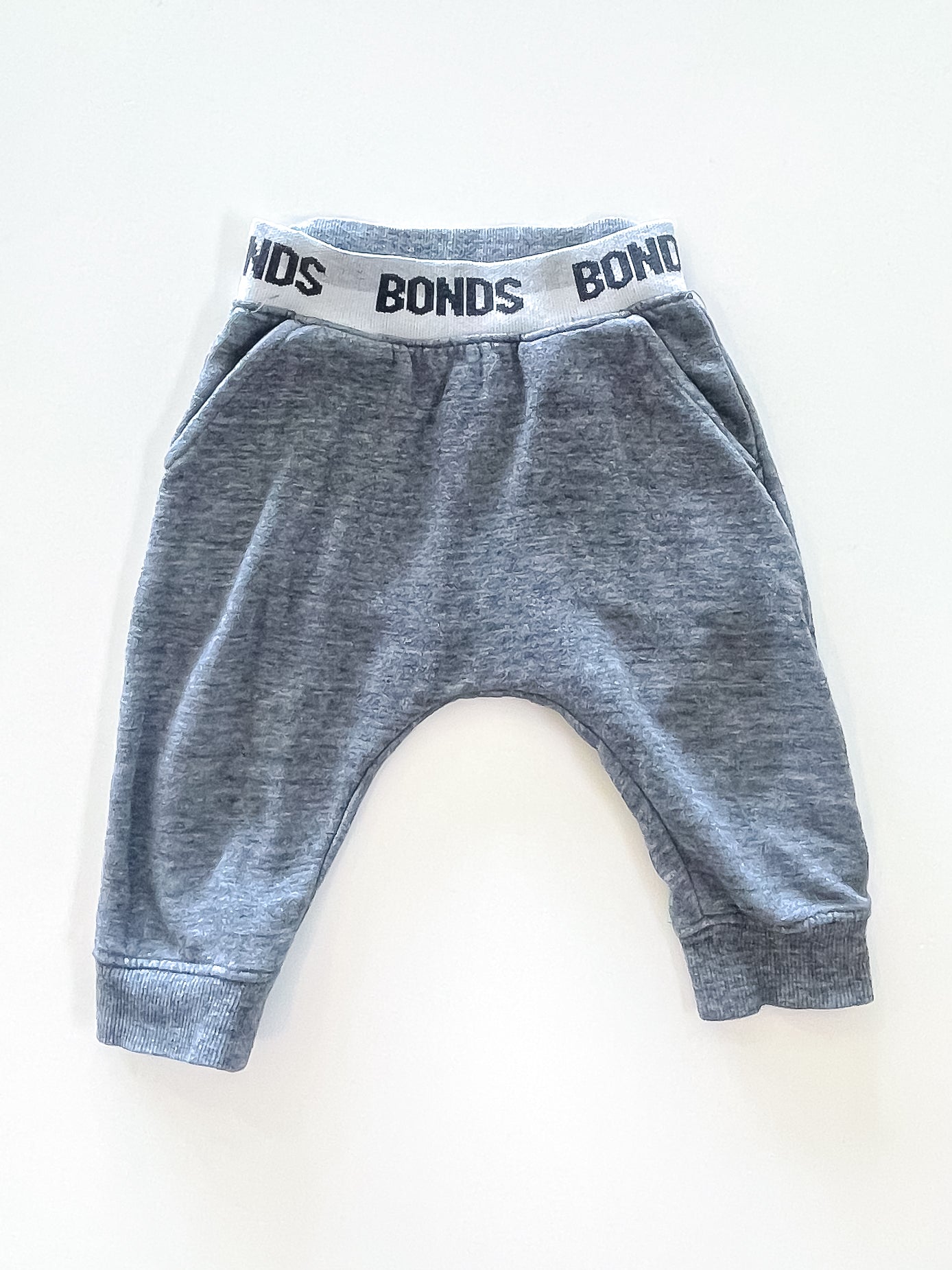 Bonds logo fleece track pants 6 12m