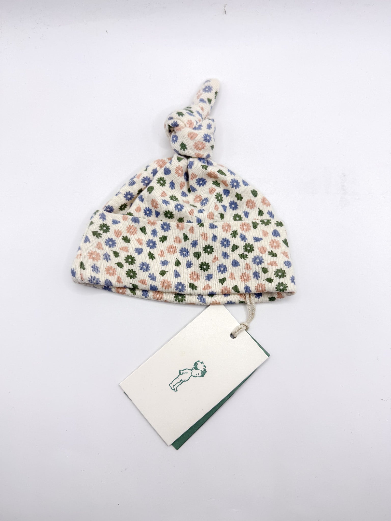 BNWT Nature Baby organic beanie - chamomile blooms (0-6m)
