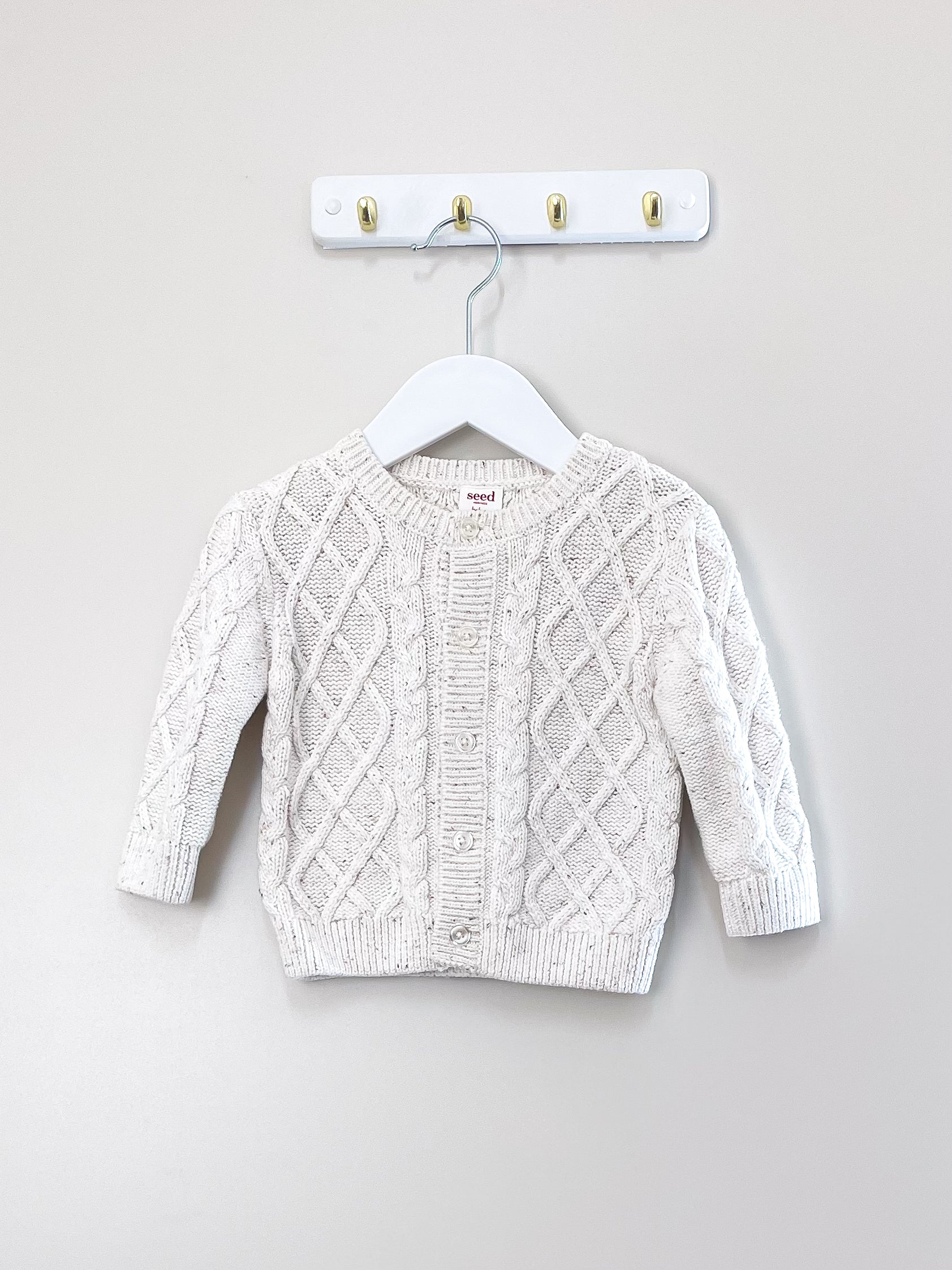 Seed cable knit cardigan (6-12m)