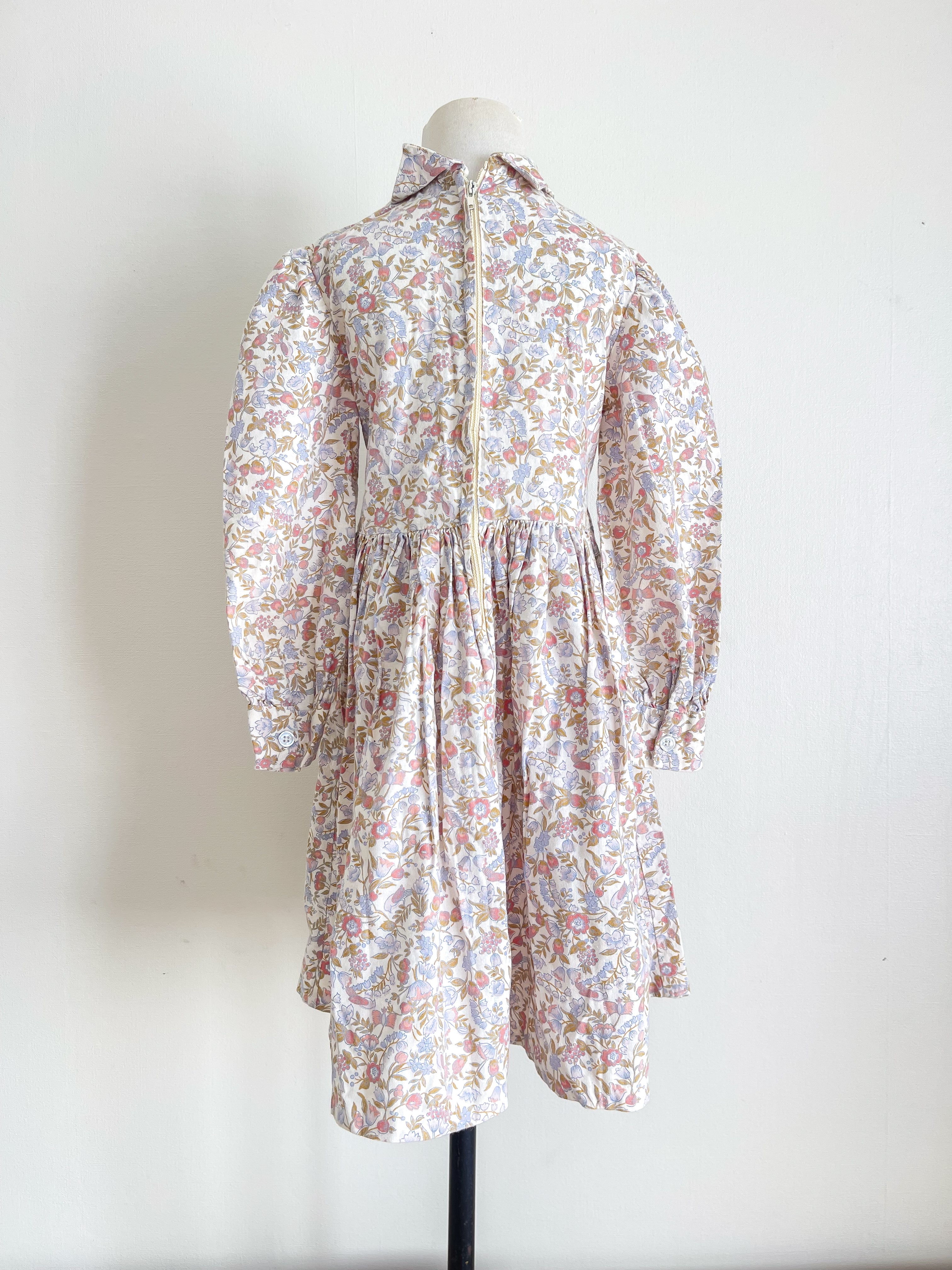 Vintage hand made smocked floral dress '90s (4-5y)
