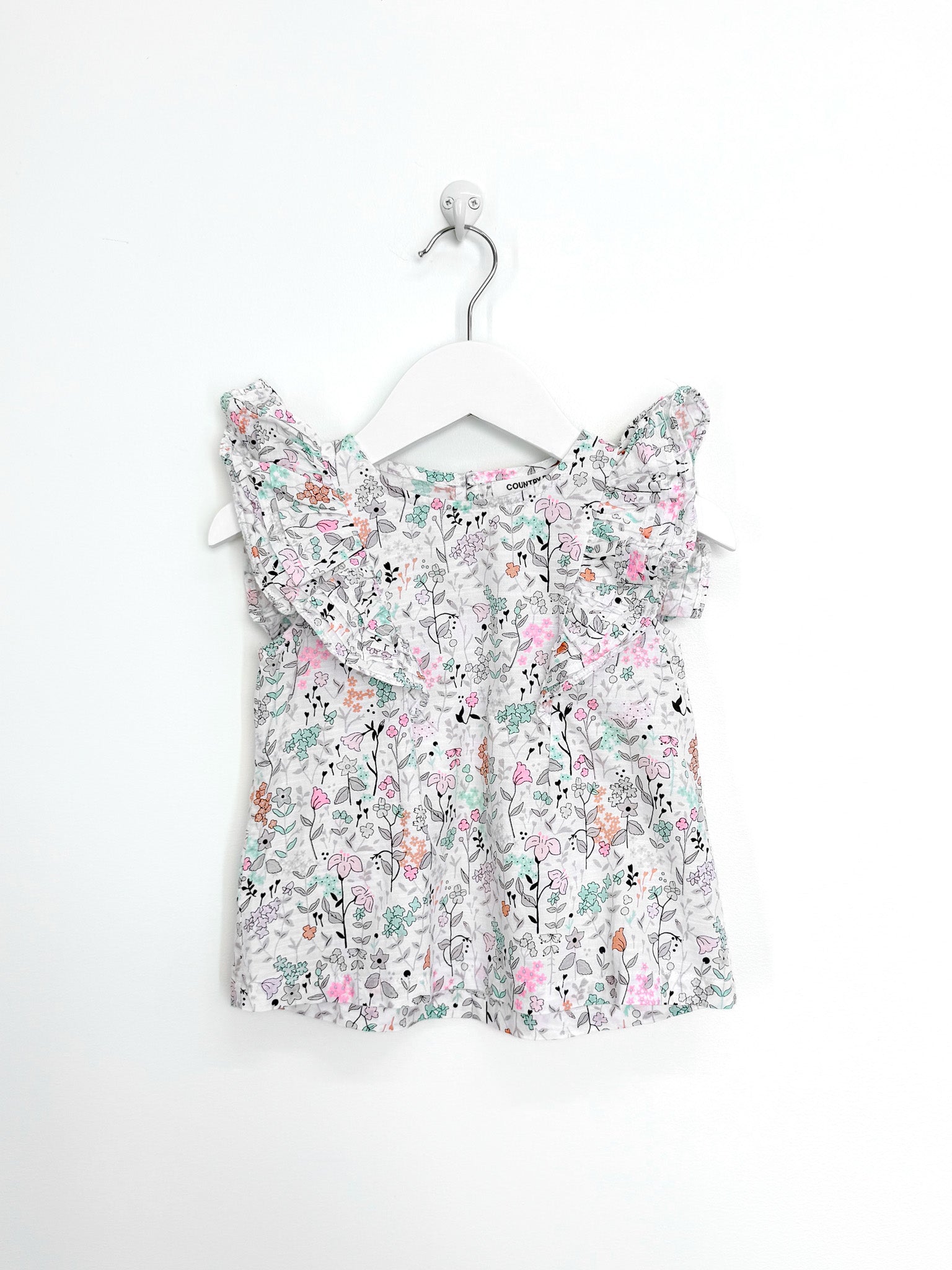 Country Road floral frill smock top (2y)