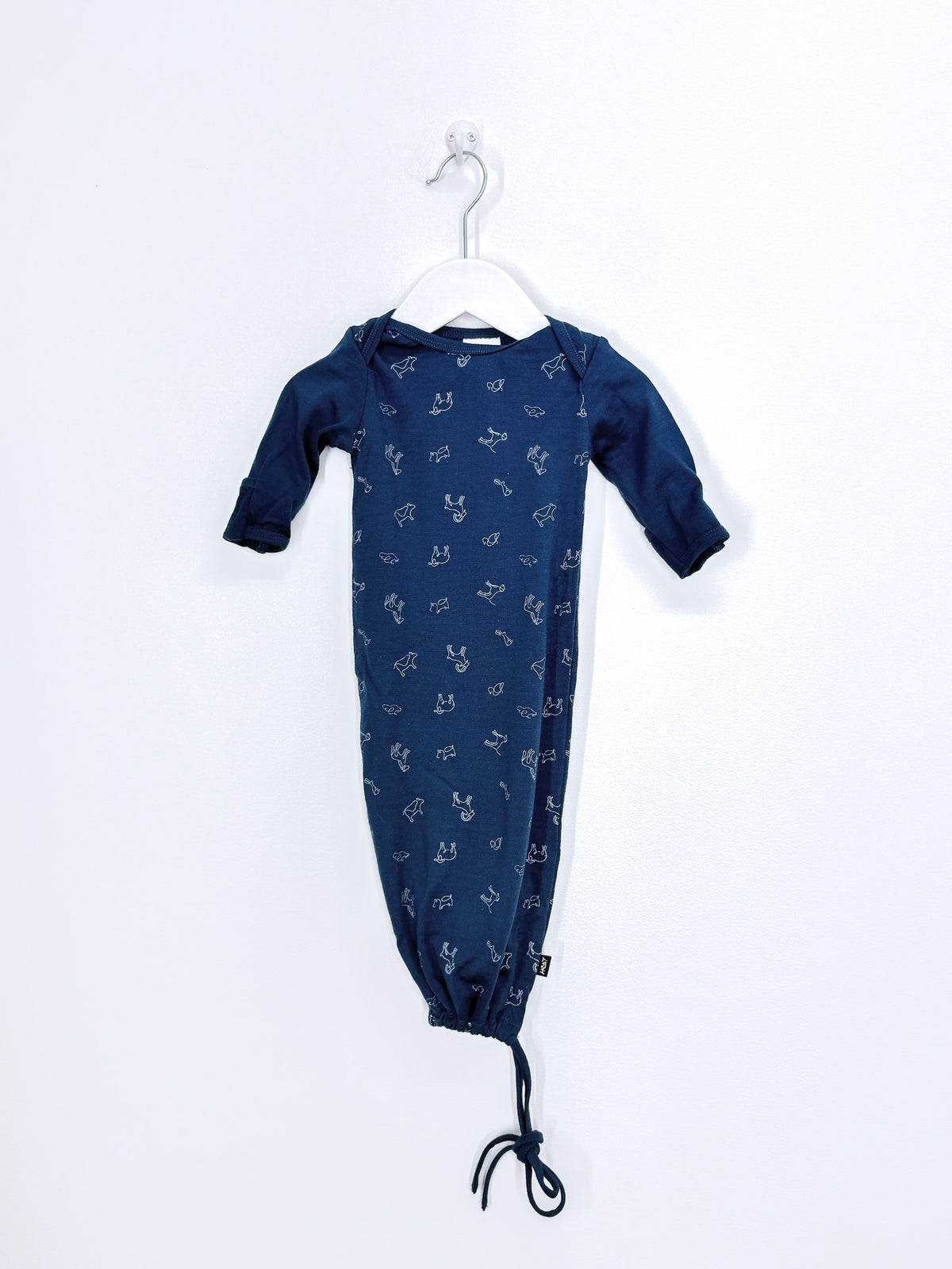 Little Flock Of Horrors merino newcomer gown (0-3m)