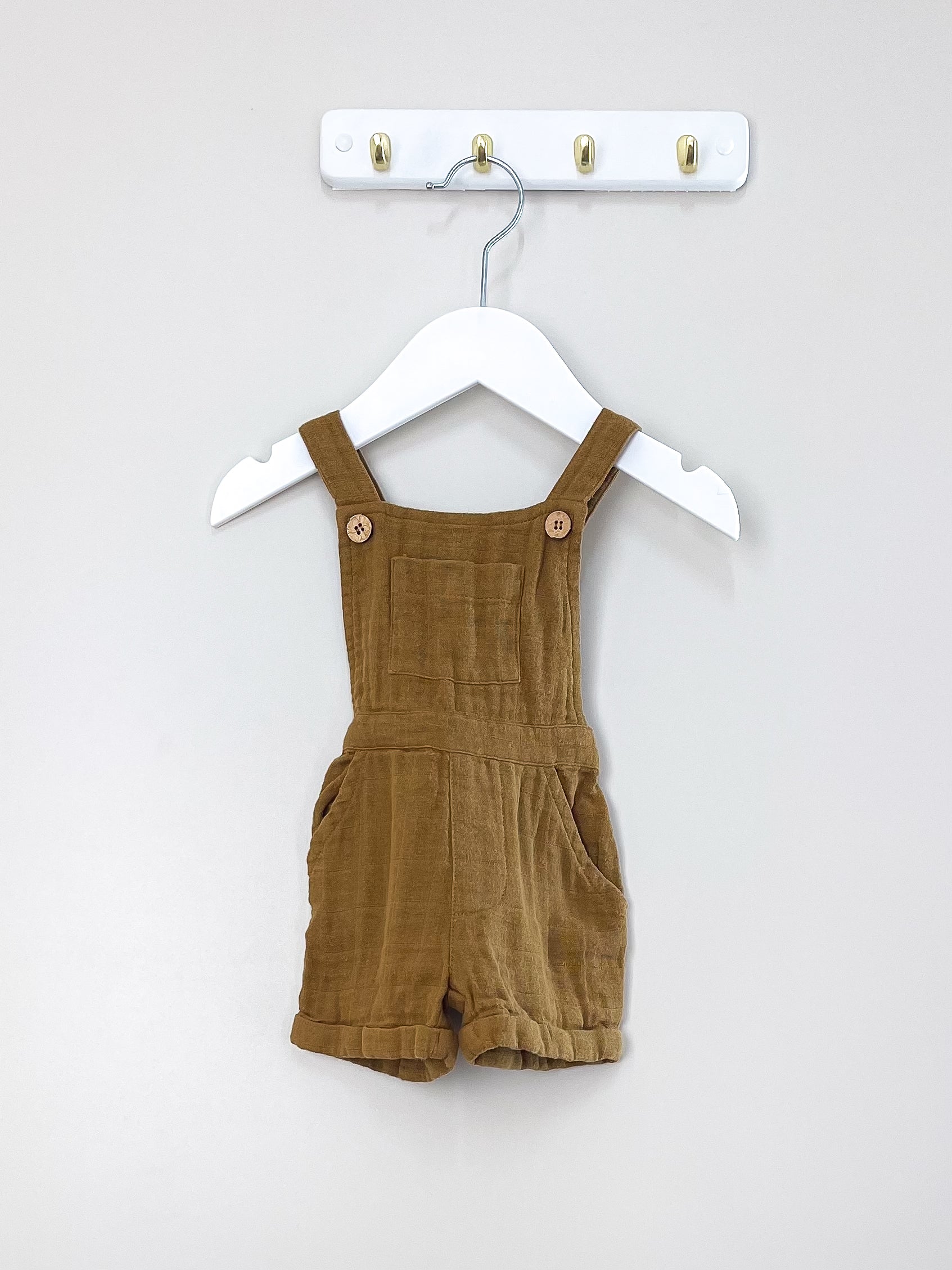 Jamie Kay organic muslin hugo shortalls (0-3m)