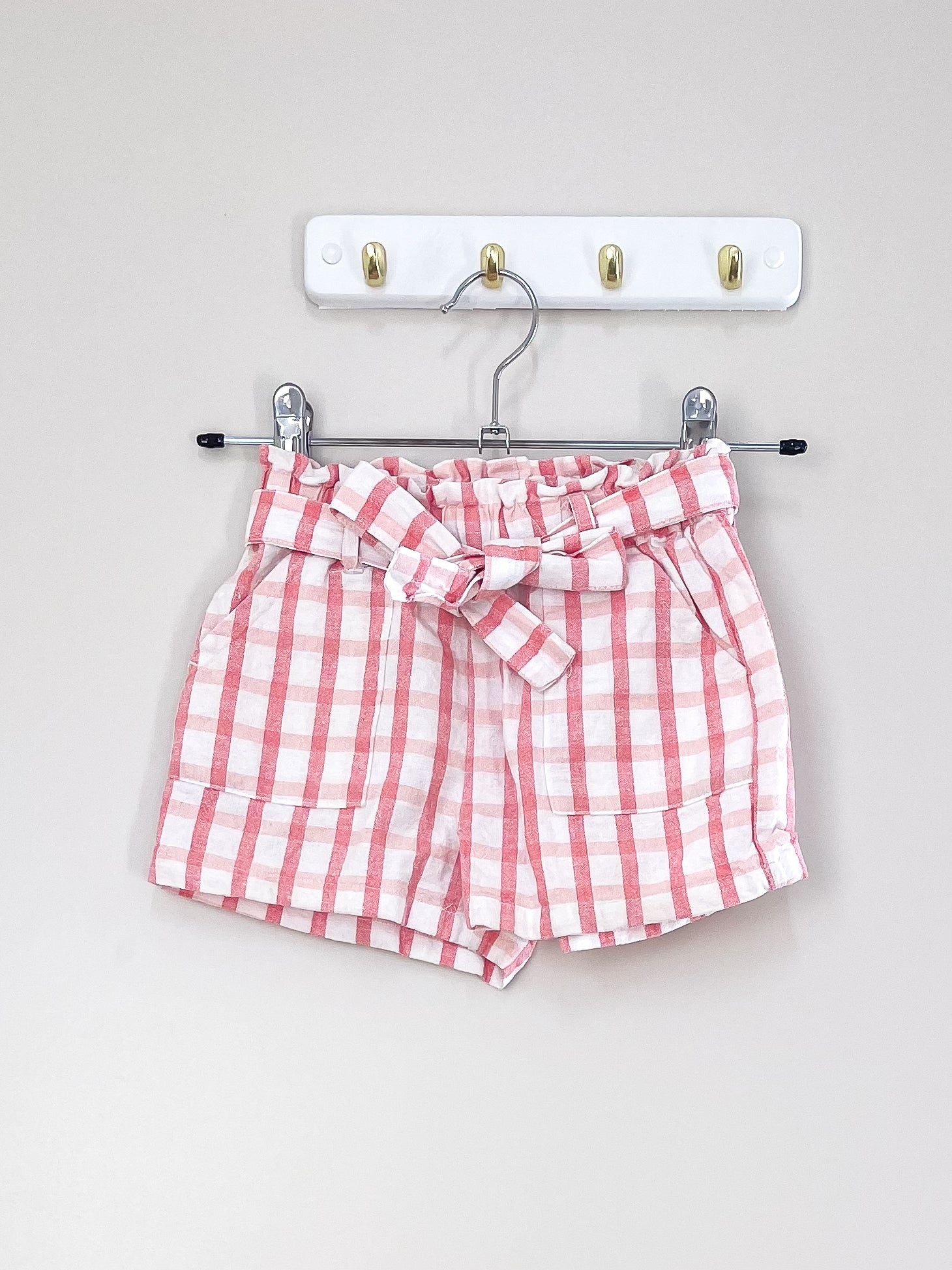 Teeny Weeny linen paper bag shorts (12-18m)