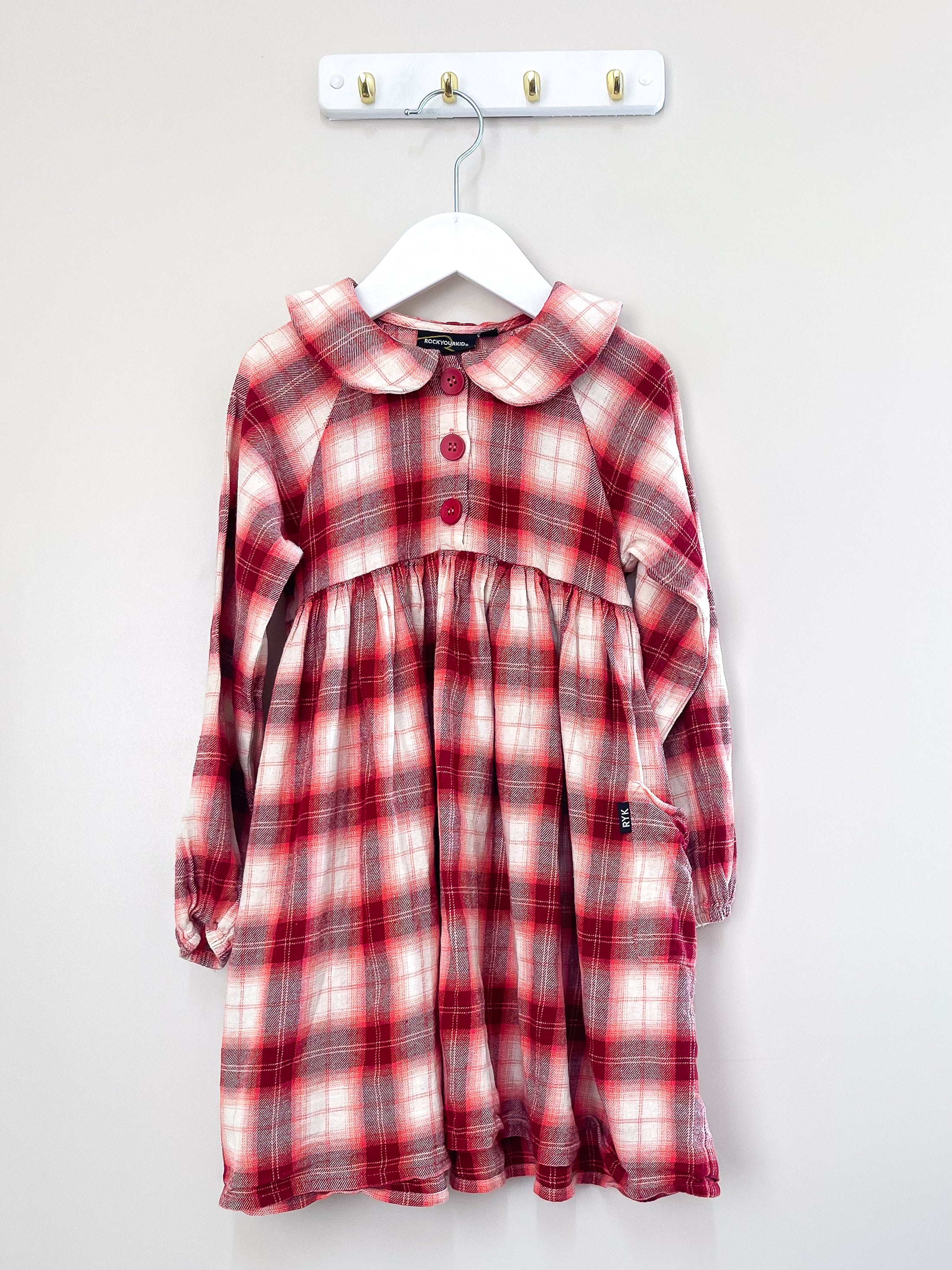 Rock Your Kid plaid dress (7y)
