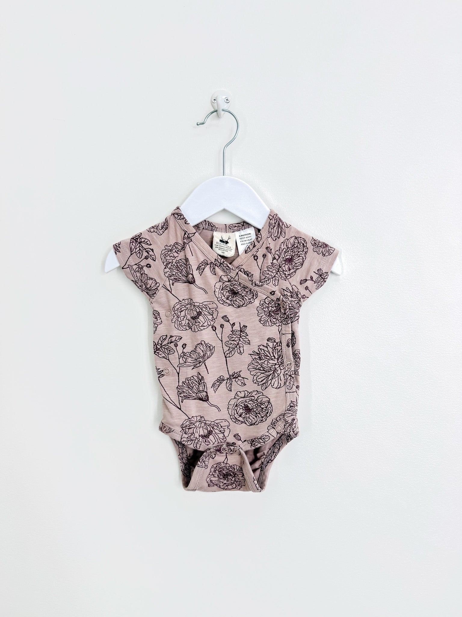 Buck & Baa organic kimono bodysuit (nb-3m)