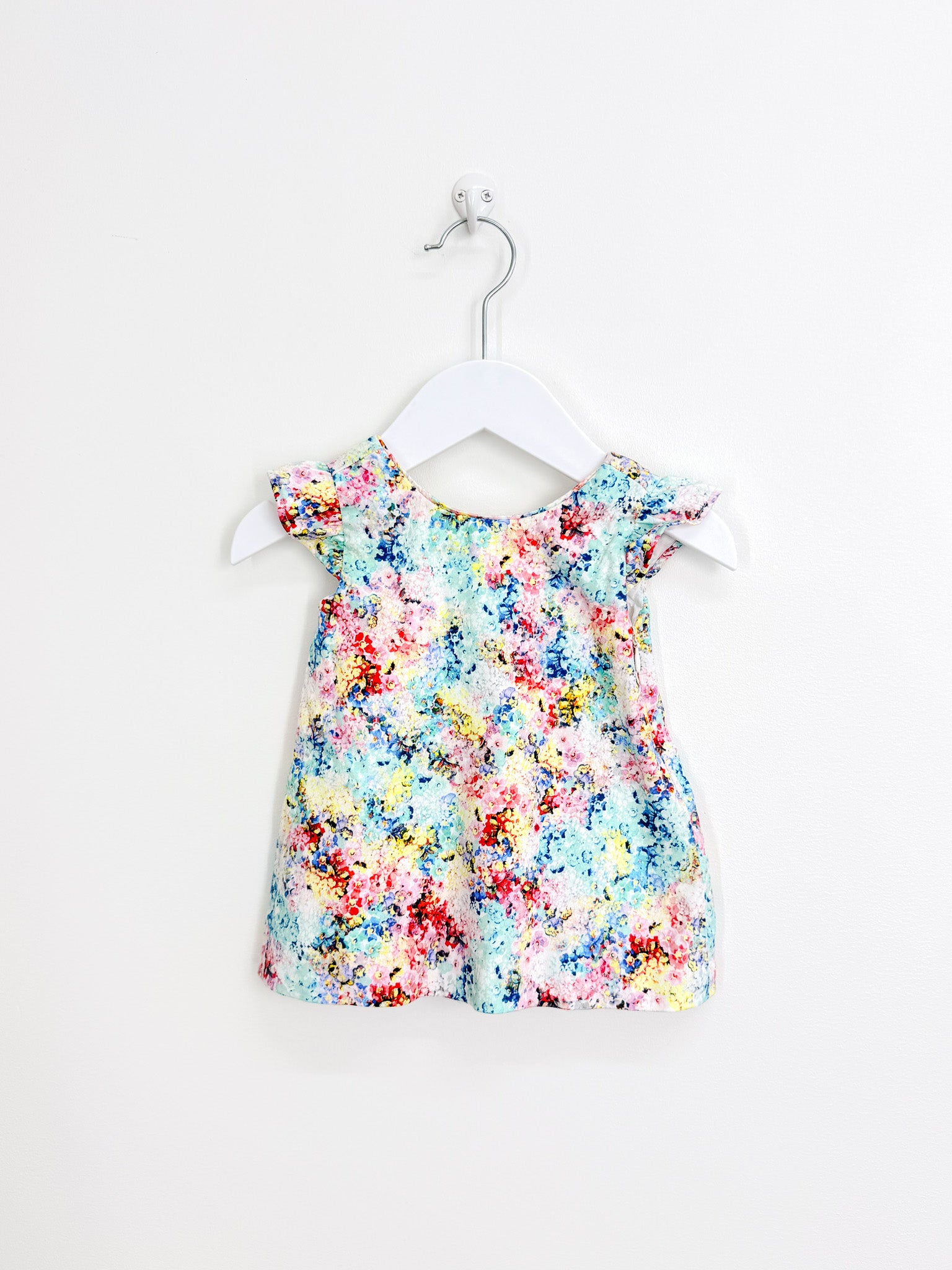 Next multi colour lined dress (3-6m)