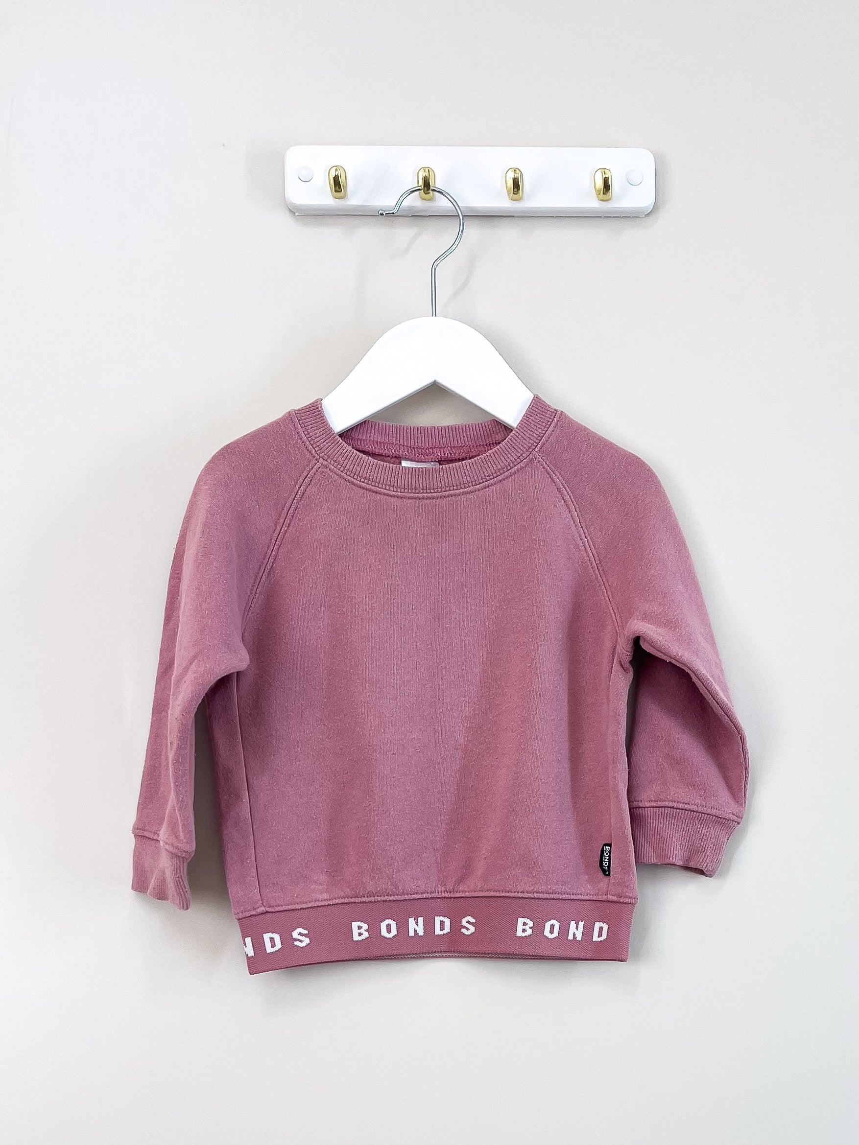 Bonds logo fleece crew sweatshirt (12-18m)