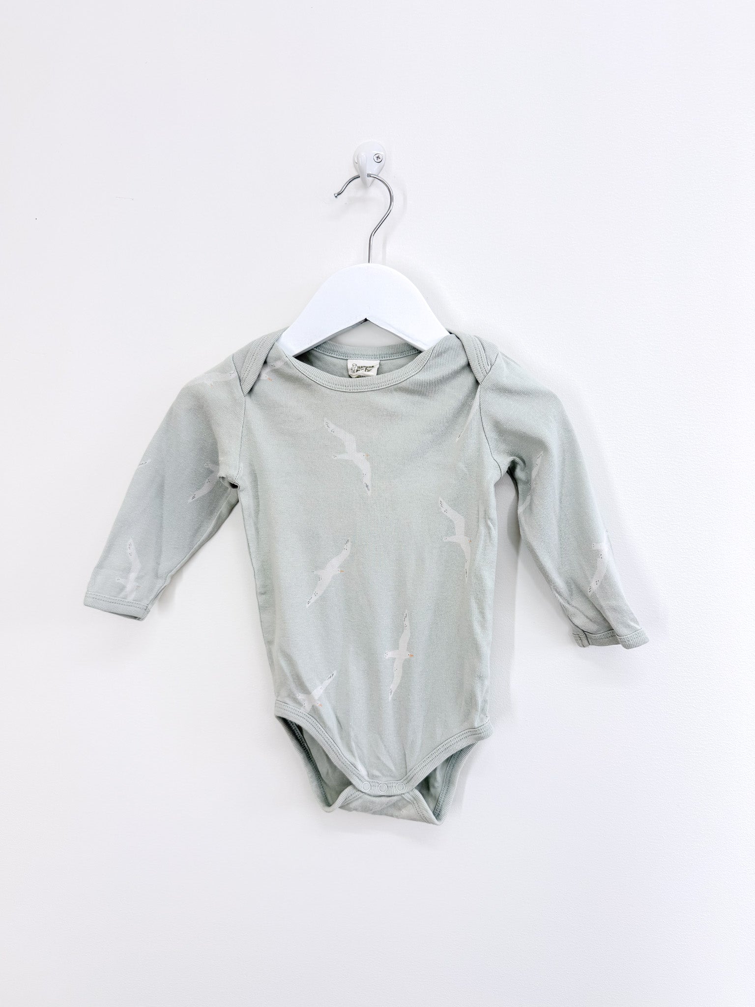 Nature Baby organic bodysuit - gulls (6-12m)