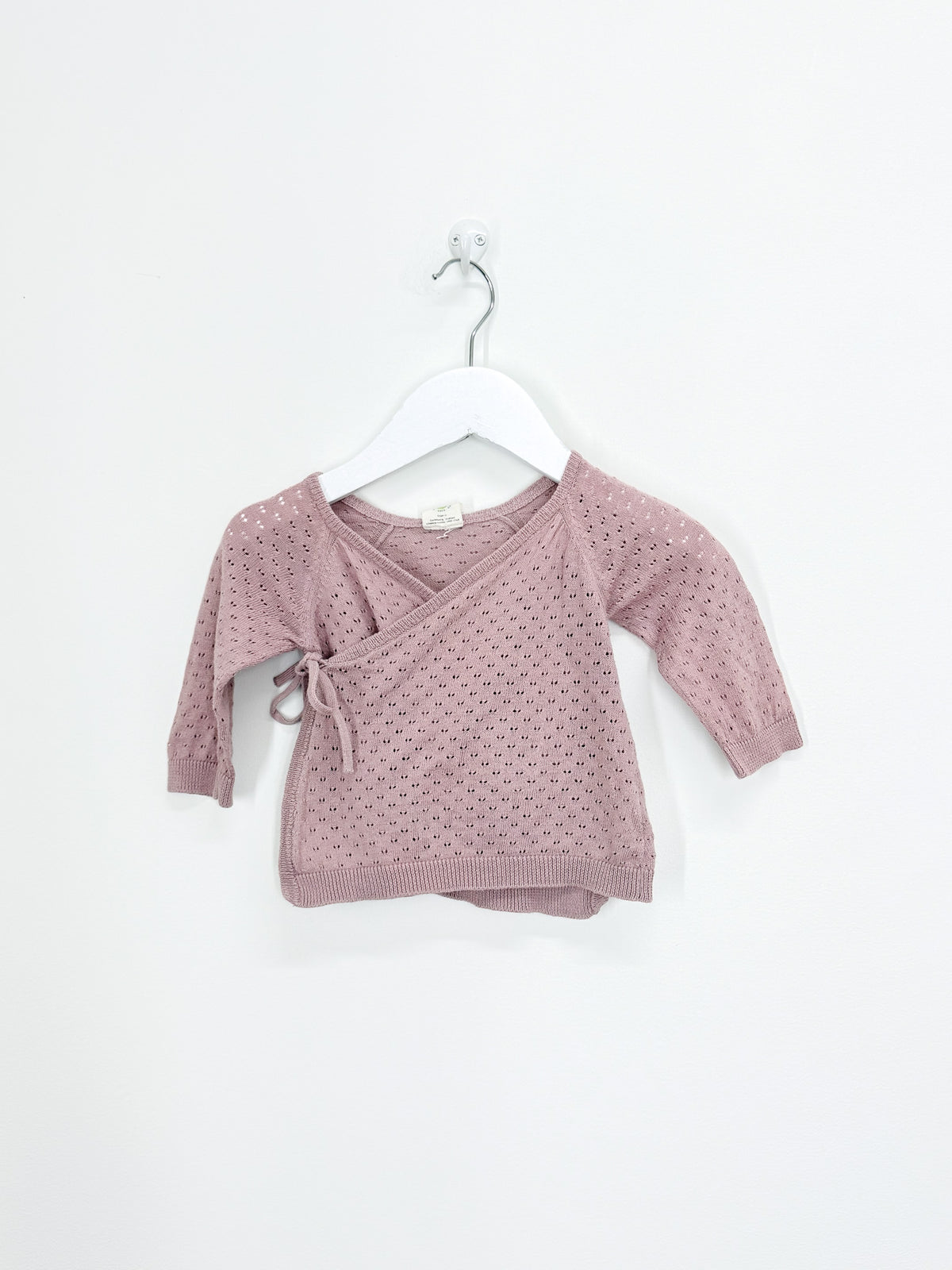 Nature Baby organic pointelle knit kimono top (0-3m)