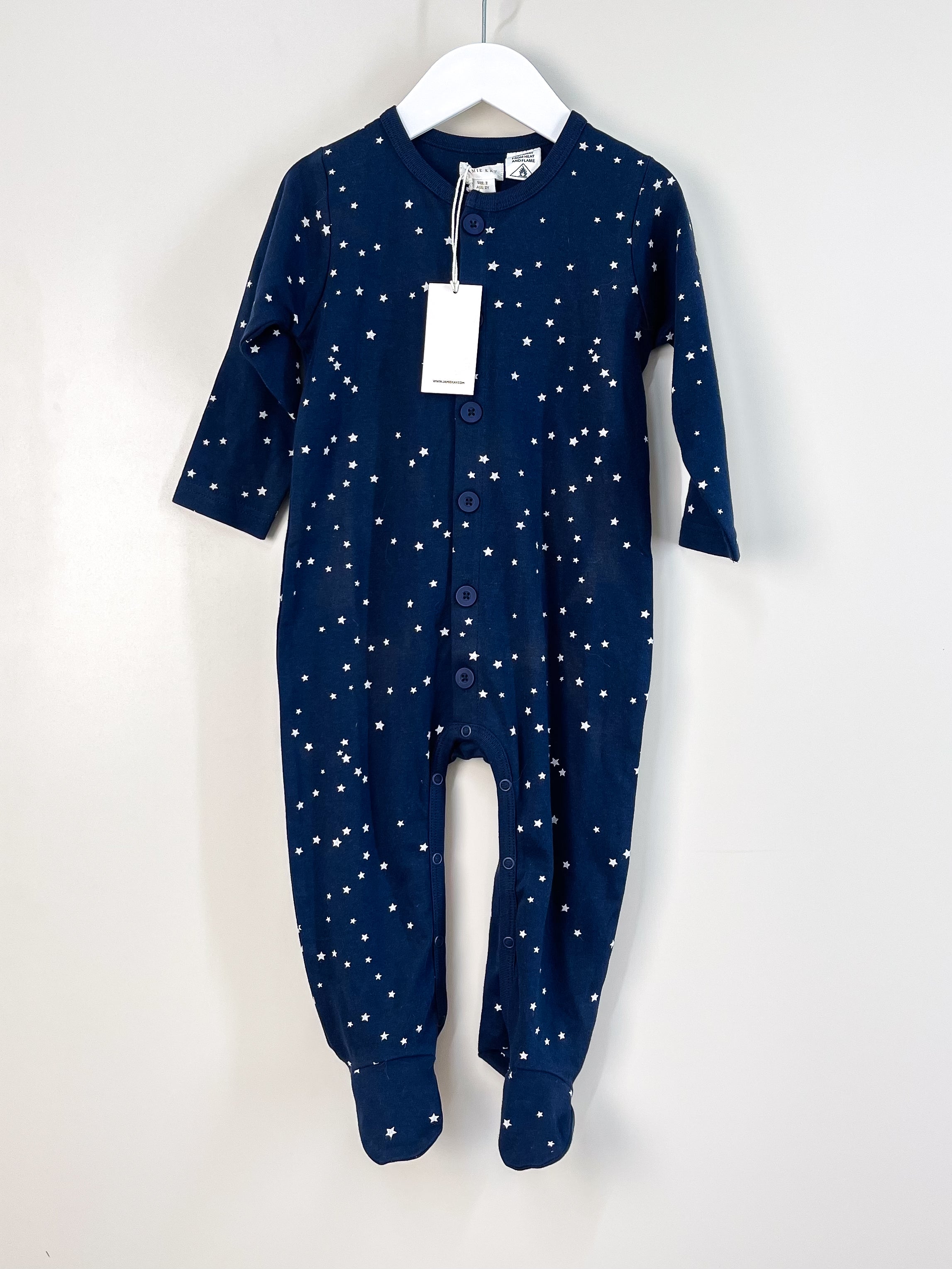 BNWT Jamie Kay organic onepiece - tiny stars (2y)