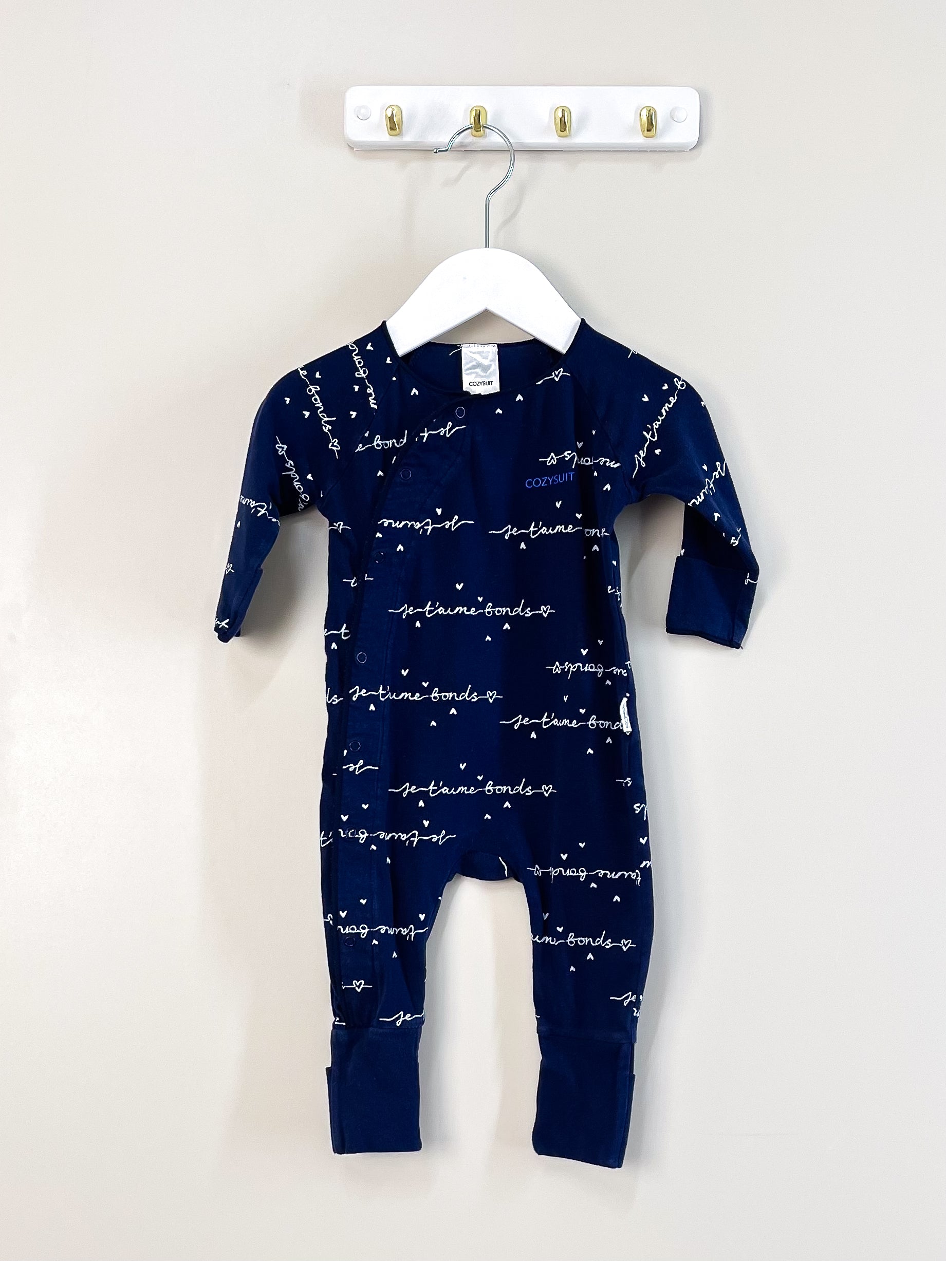 Bonds cozysuit - navy (3-6m)