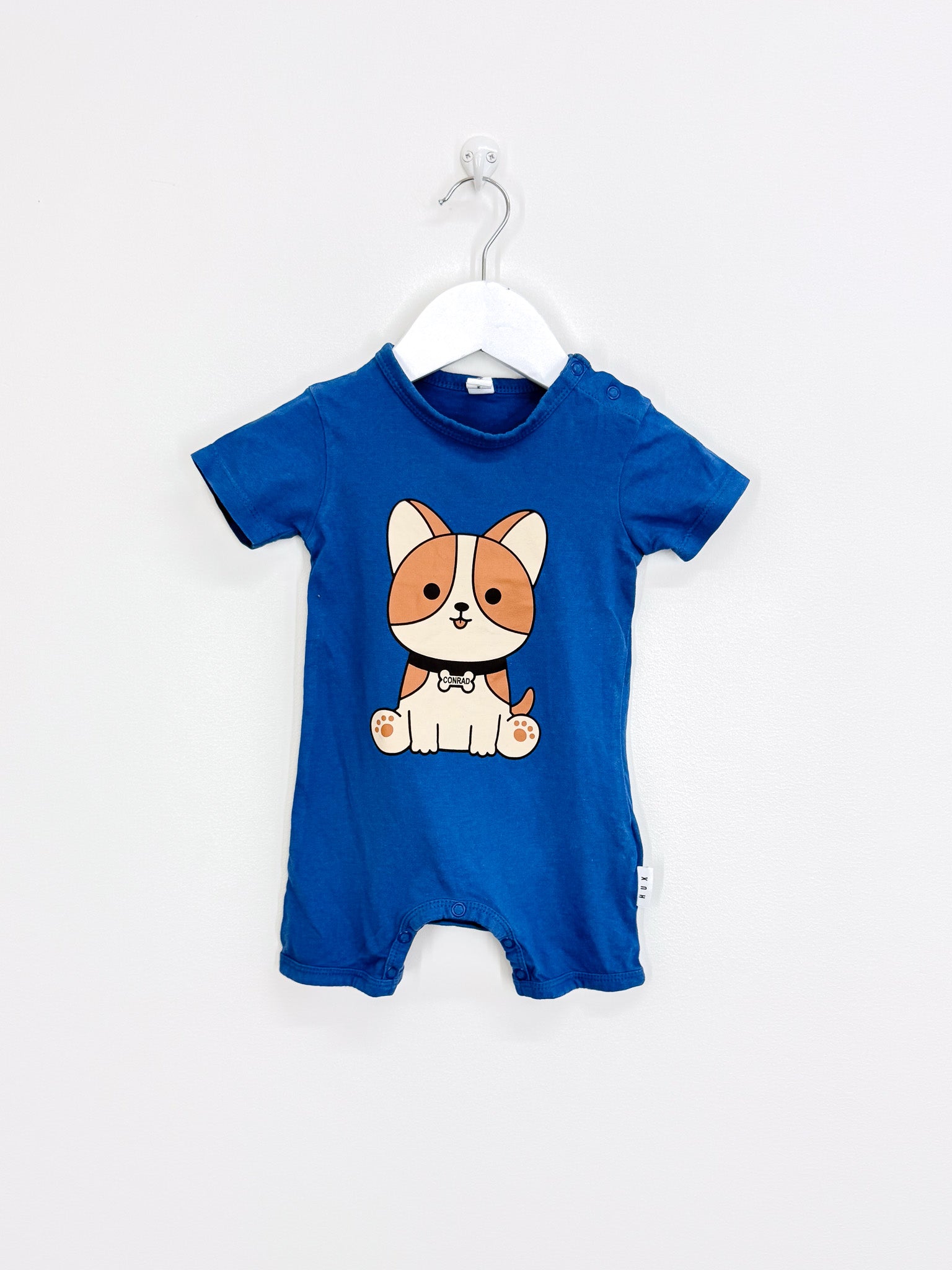 Hux organic corgi shortie romper (3-6m)