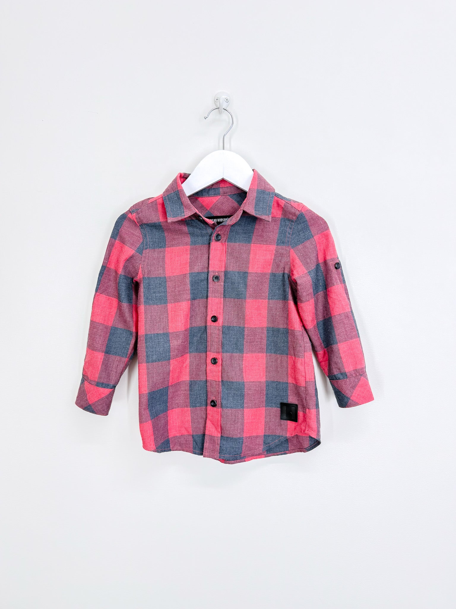 Beau Hudson plaid shirt (3y)