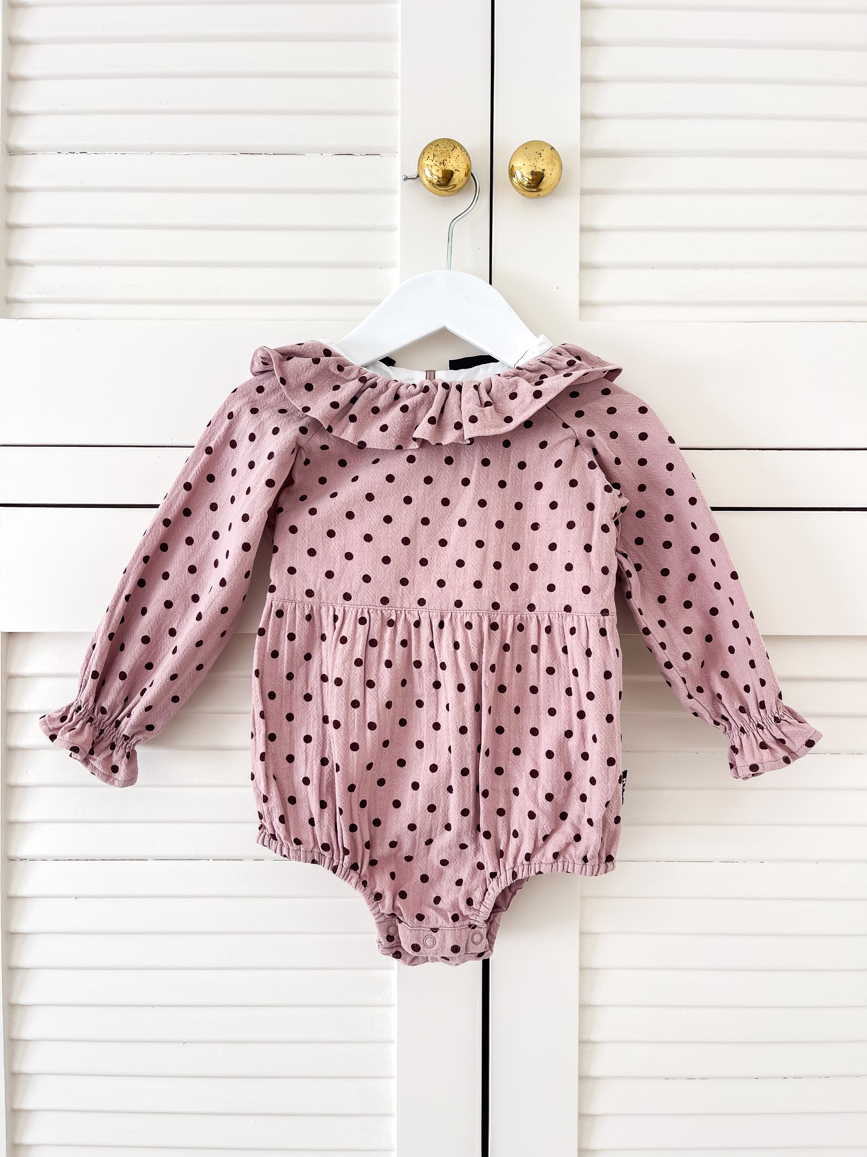 Hux collared bubble romper - spot (12-18m)