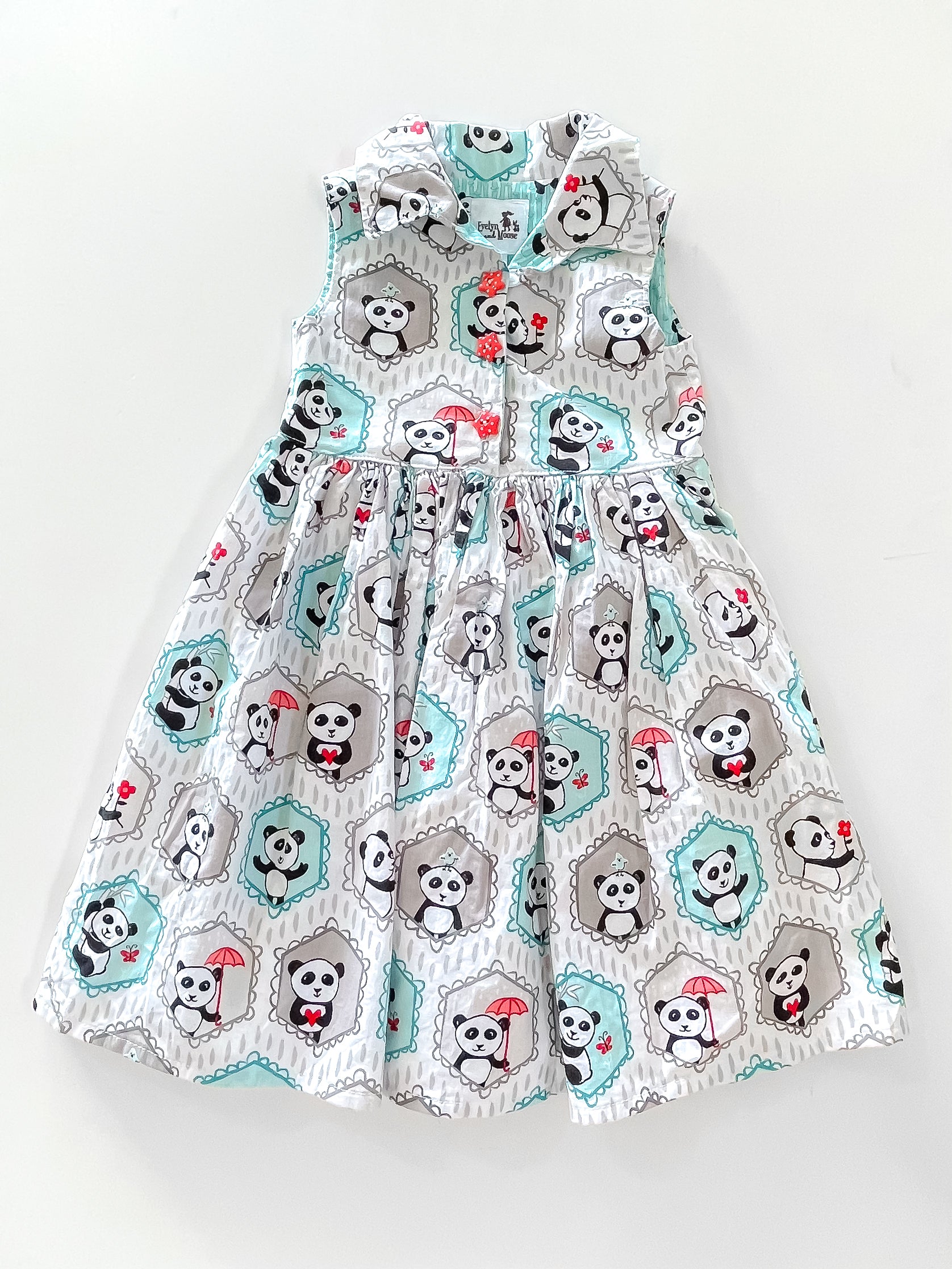 Evelyn and Moose panda dress (2y)