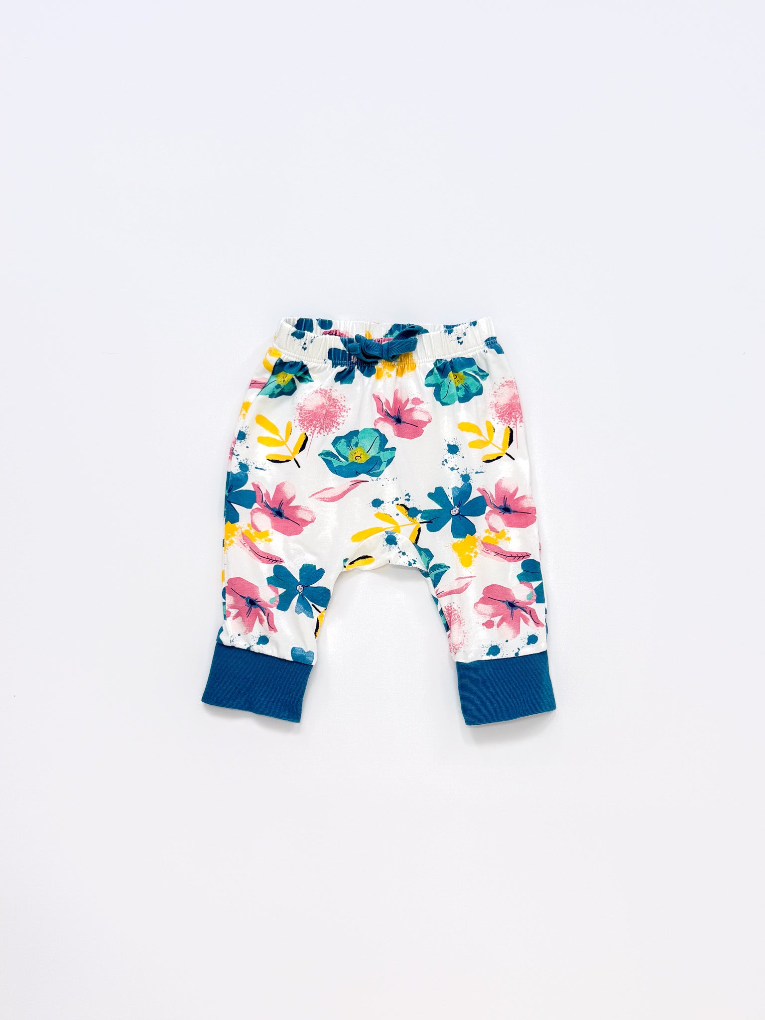 Teeny Weeny floral leggings (0-3m)