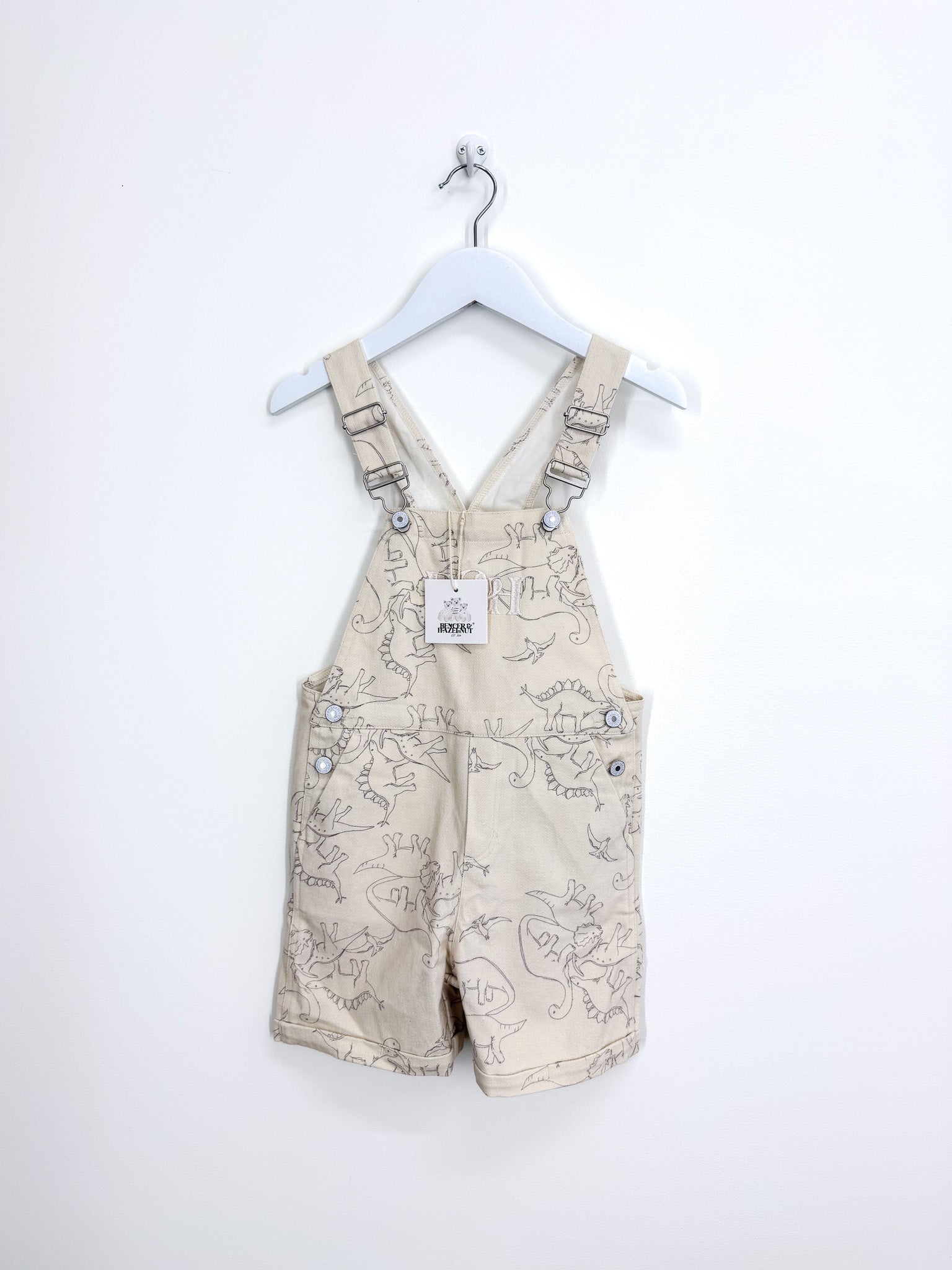 BNWT Bencer & Hazelnut dino shortalls (5y)