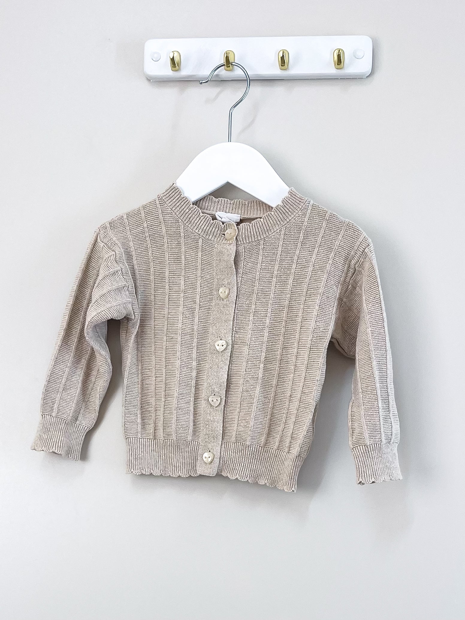 Jamie Kay emily knit cardigan - oatmeal marle (6-12m)