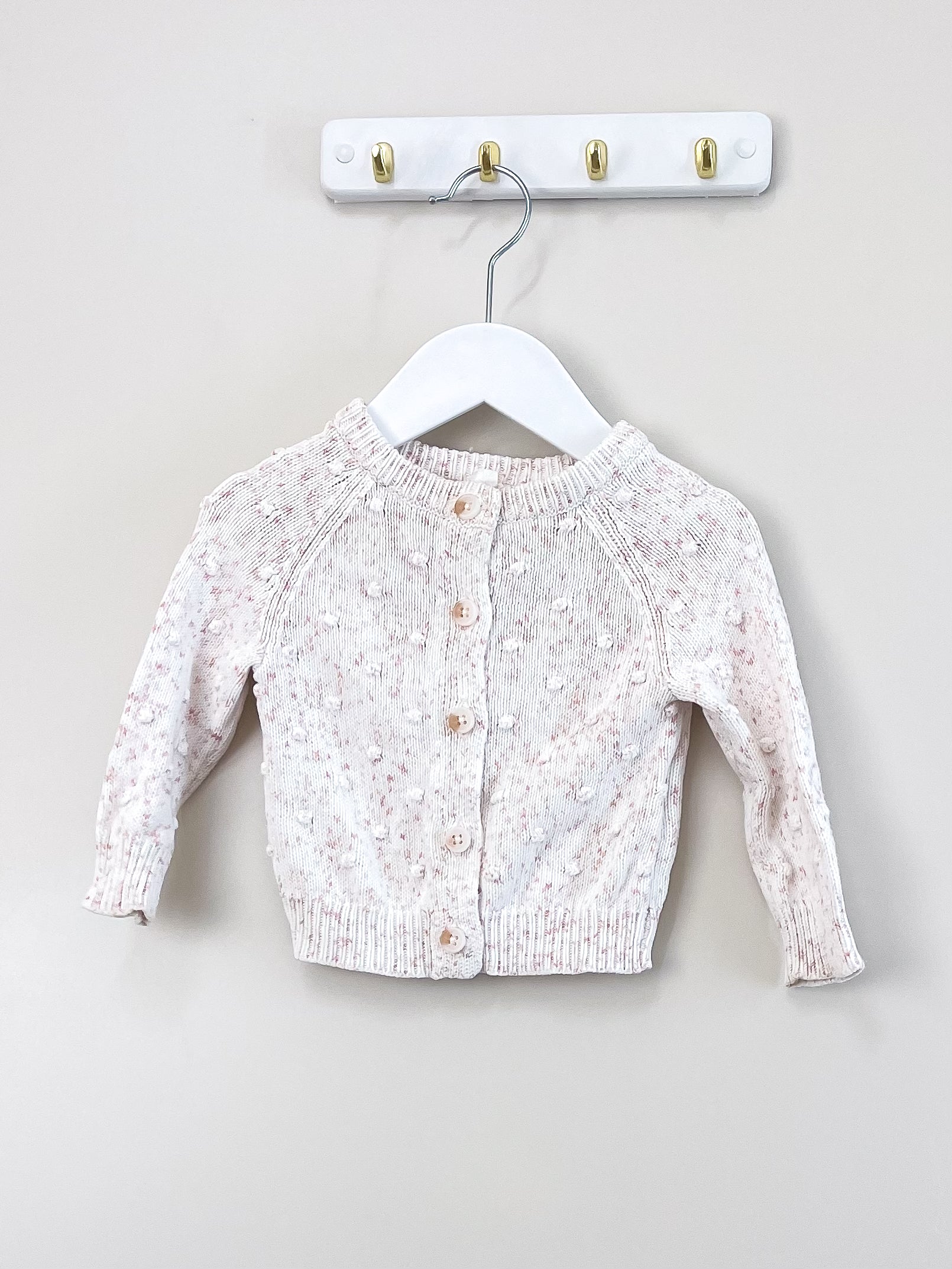 Jamie Kay dotty knit cardigan - candy sprinkles (6-12m)