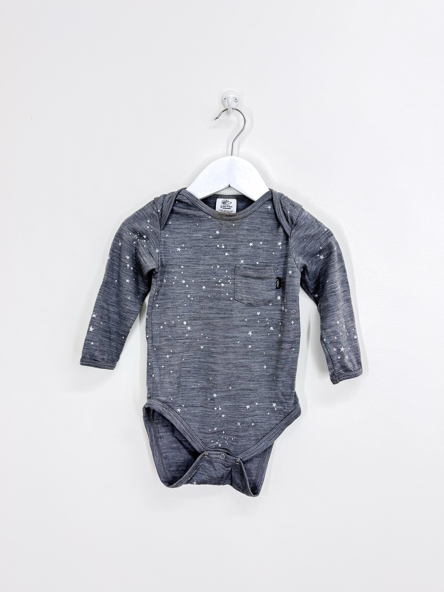 Little Flock Of Horrors merino bodysuit (18-24m)