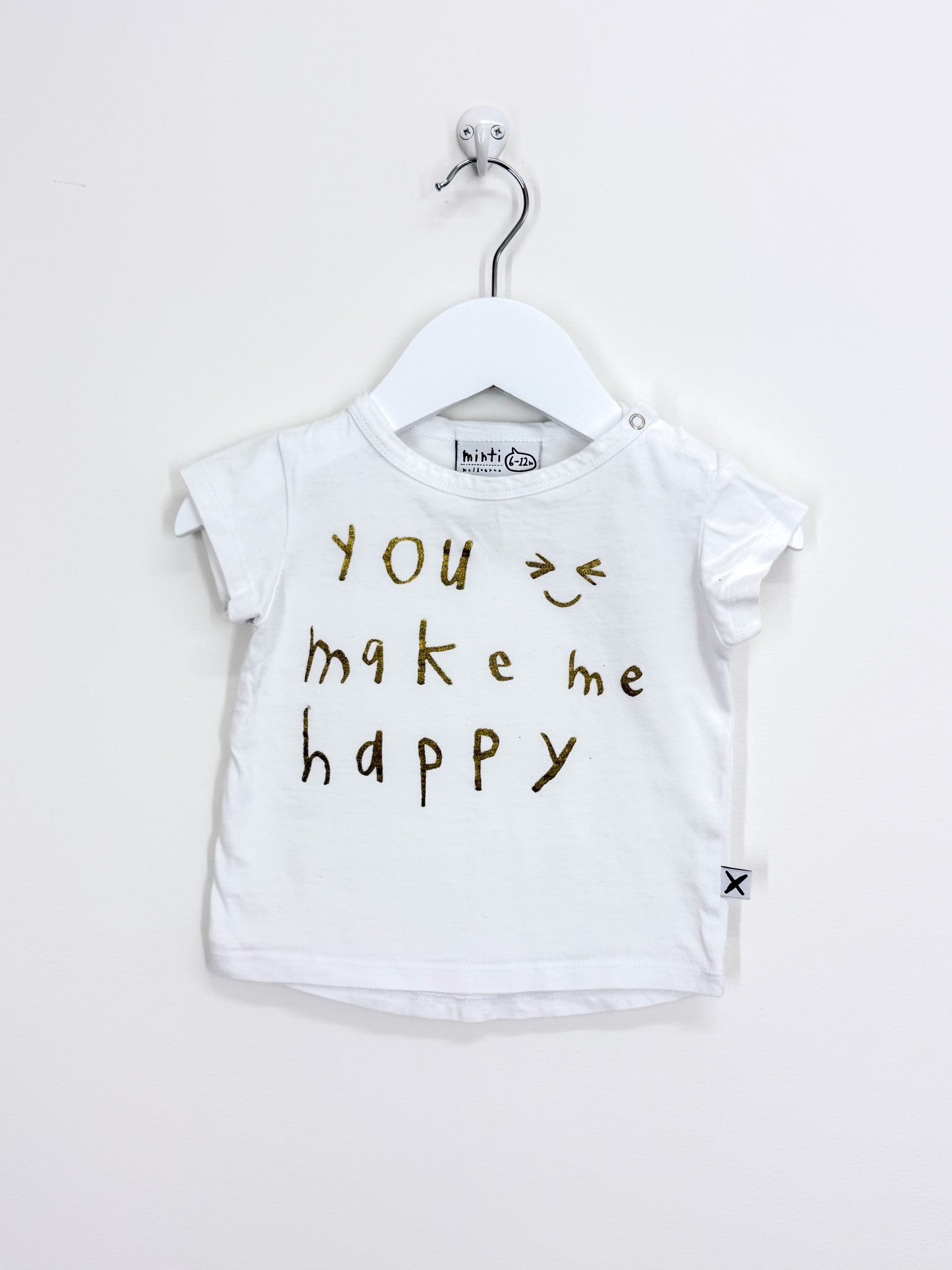 Minti you make me happy tee (6-12m)