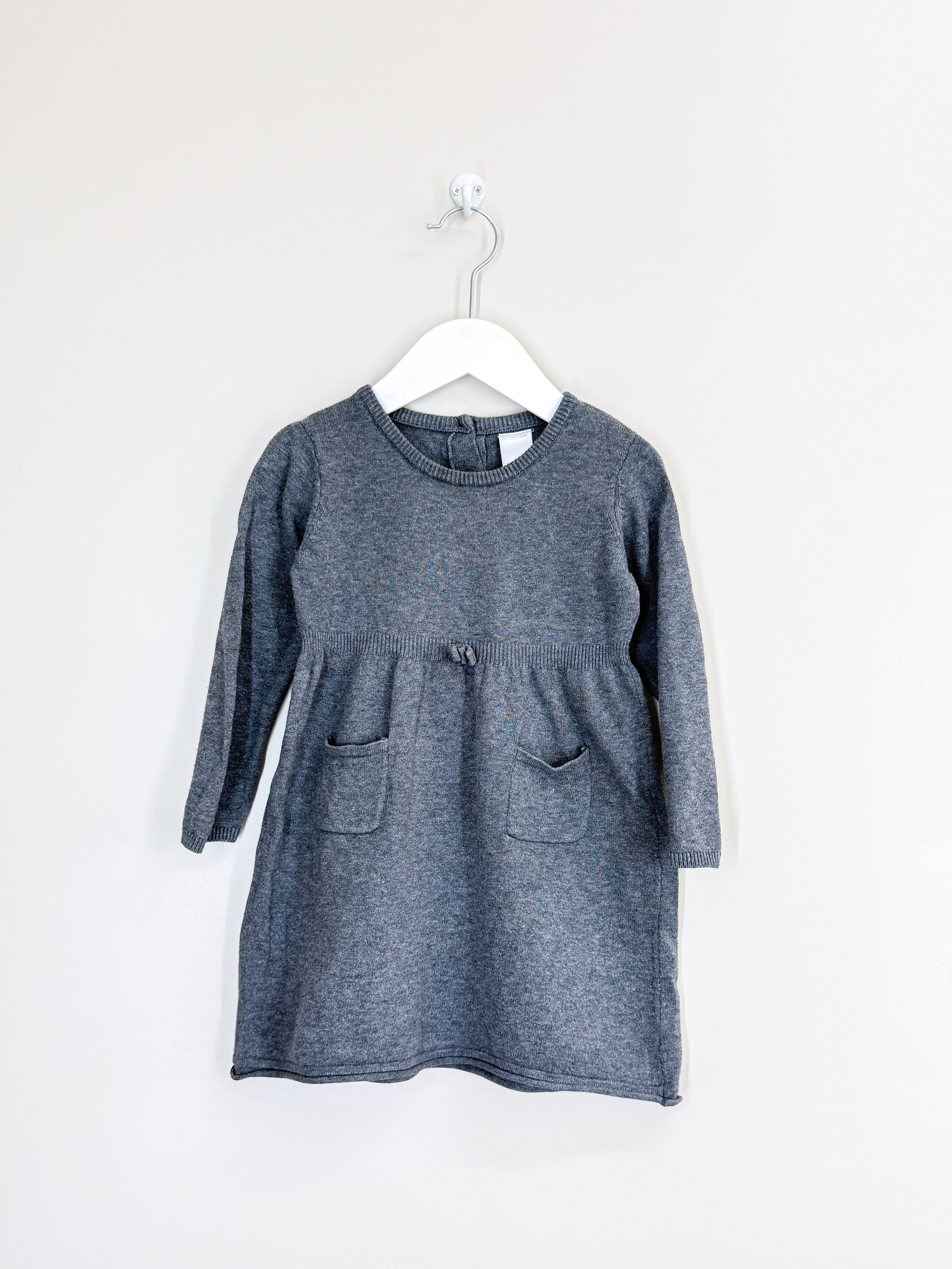 Teeny Weeny long sleeve cotton knit dress (18-24m)