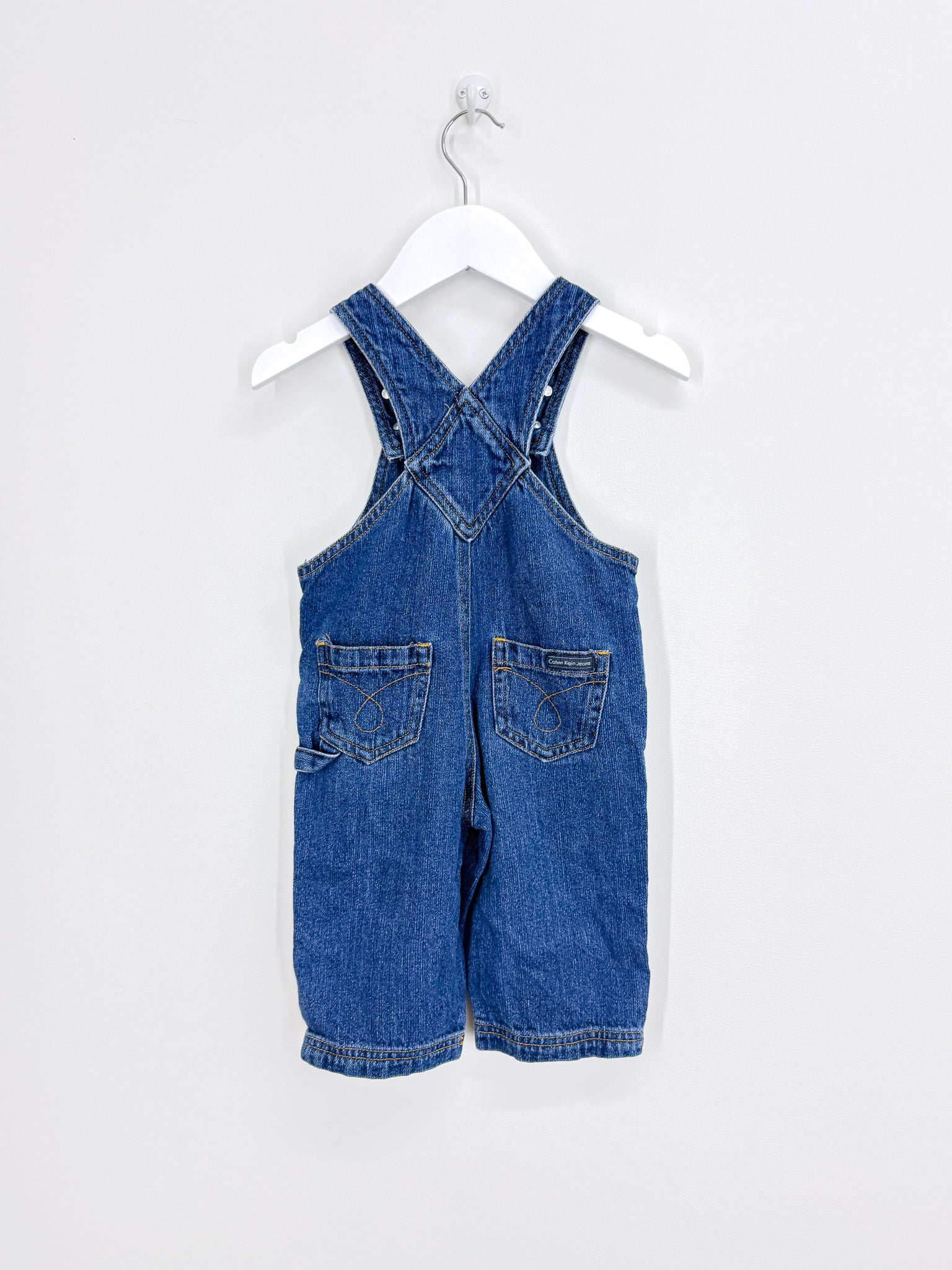 Calvin Klein denim overalls (12m)