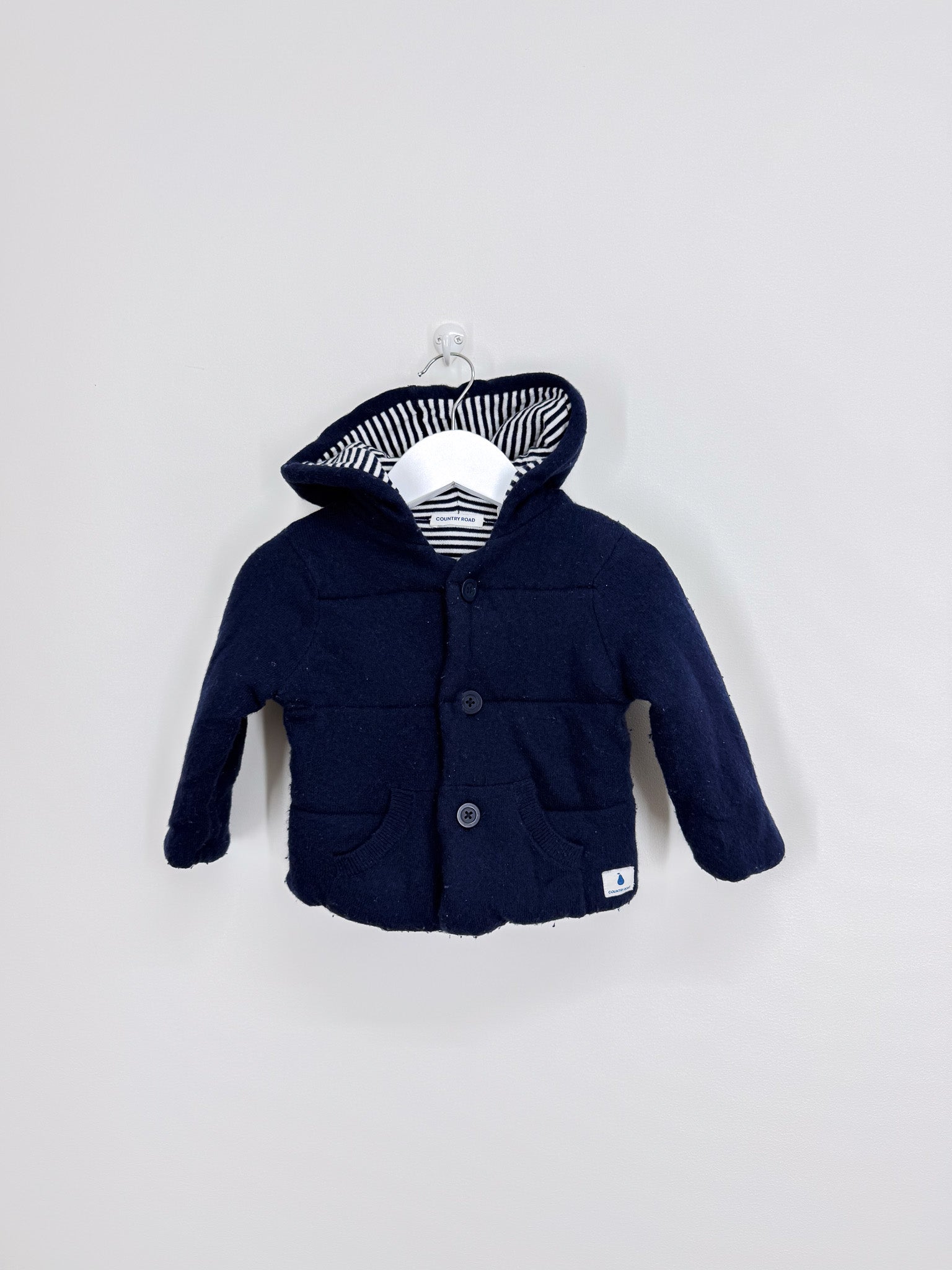 Country Road padded hooded cardigan jacket (12-18m)
