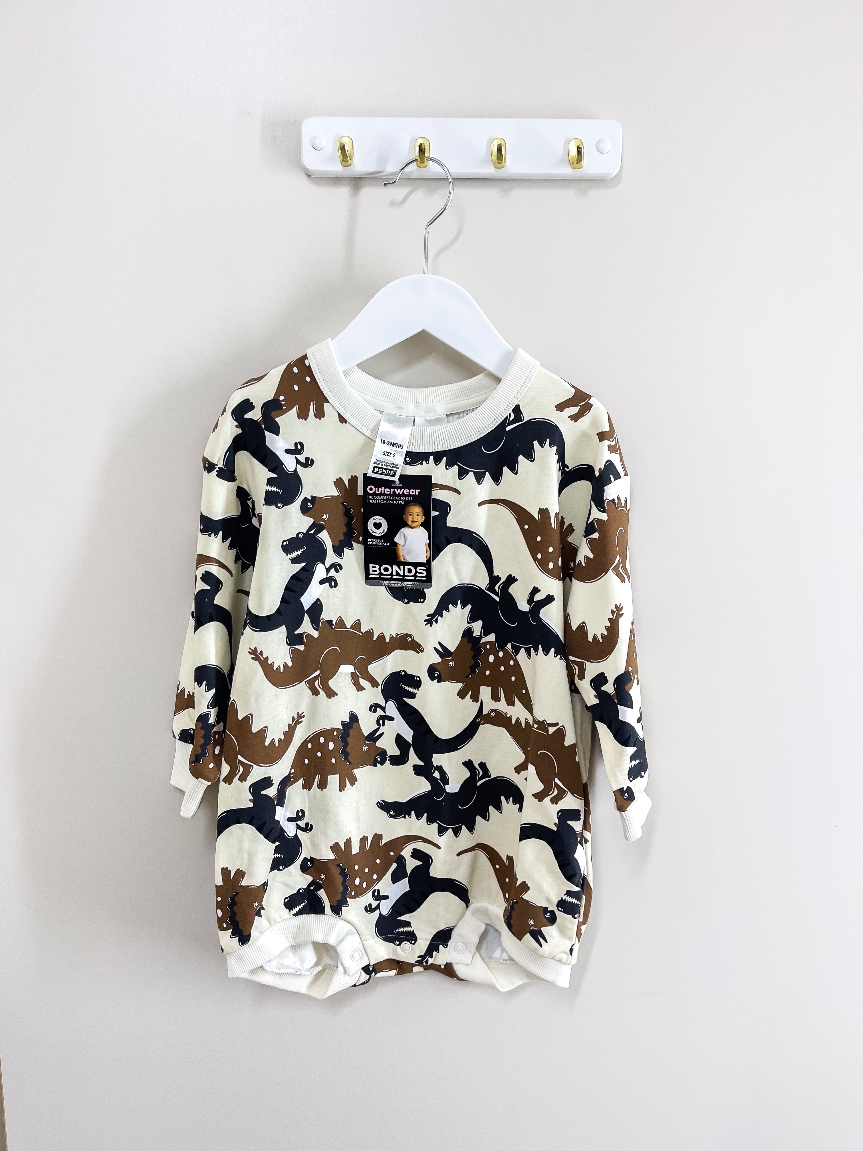 BNWT Bonds dino romper (18-24m)