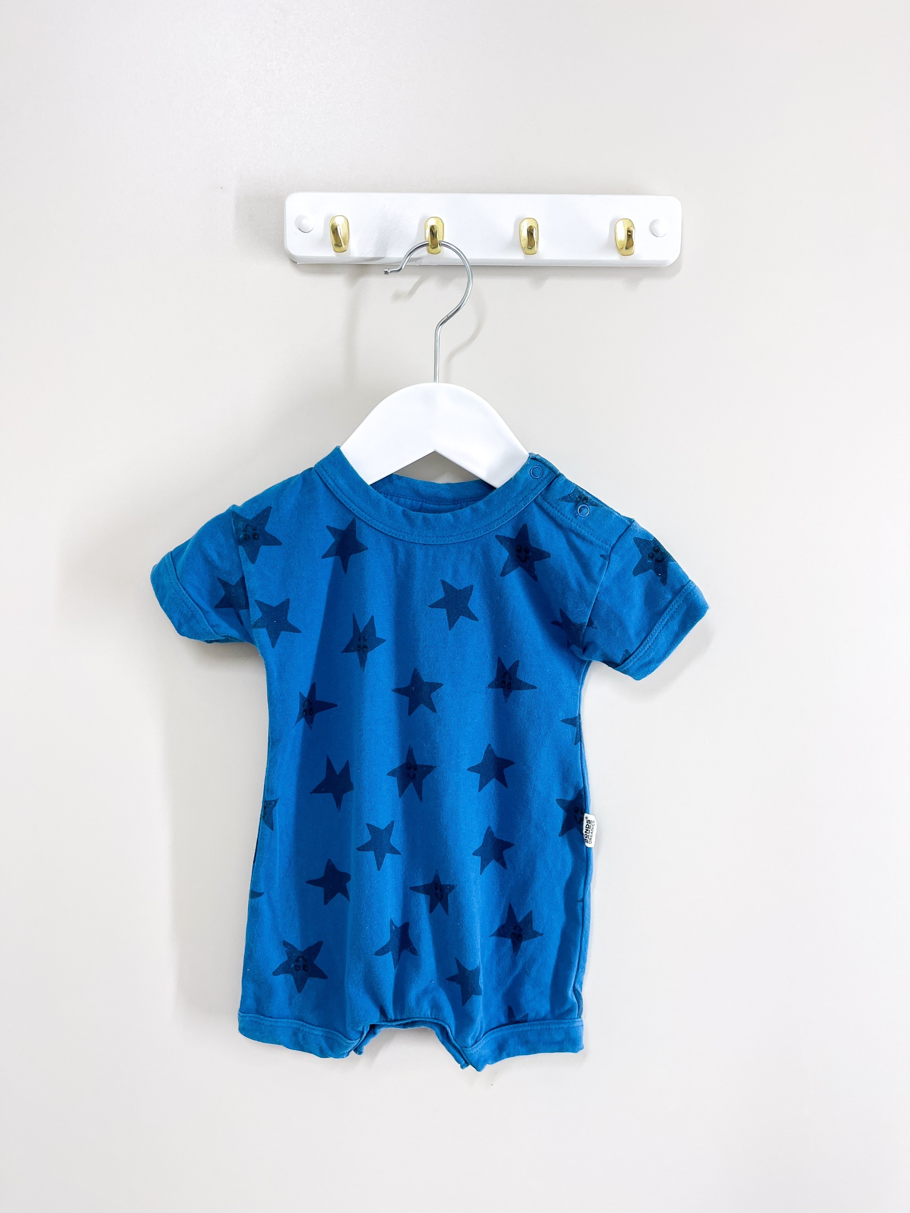 Bonds organics suit - blue stars (0-3m)