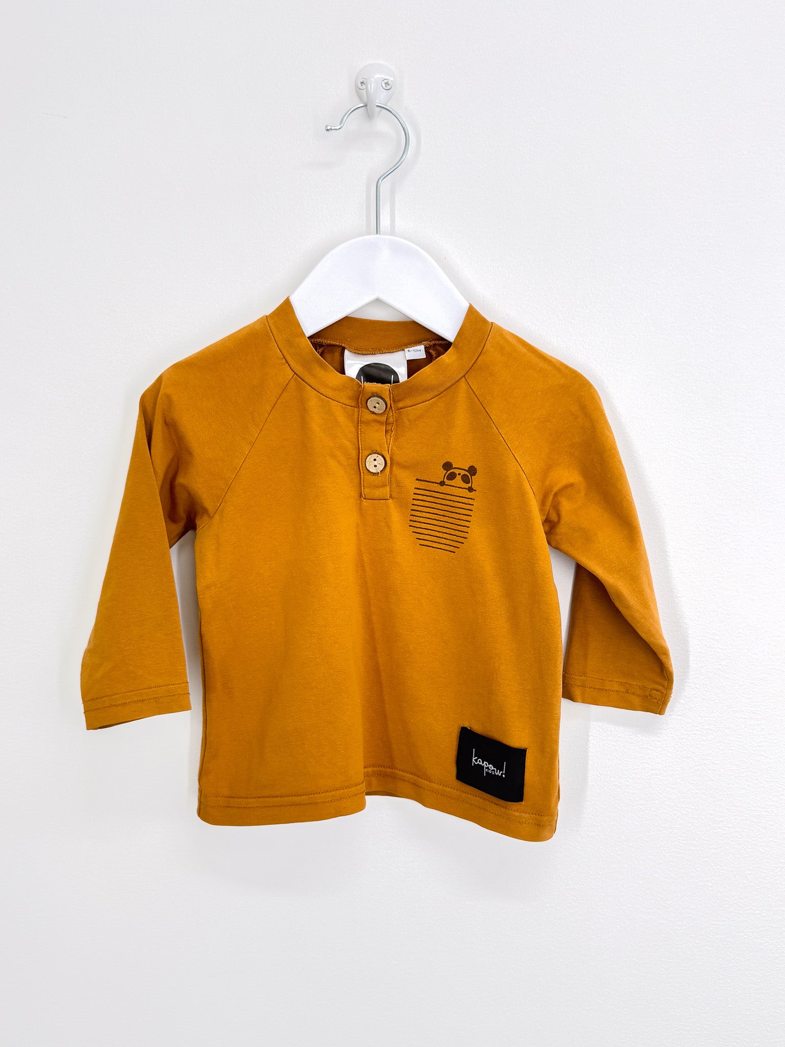 Kapow Kids henley tee (6-12m)