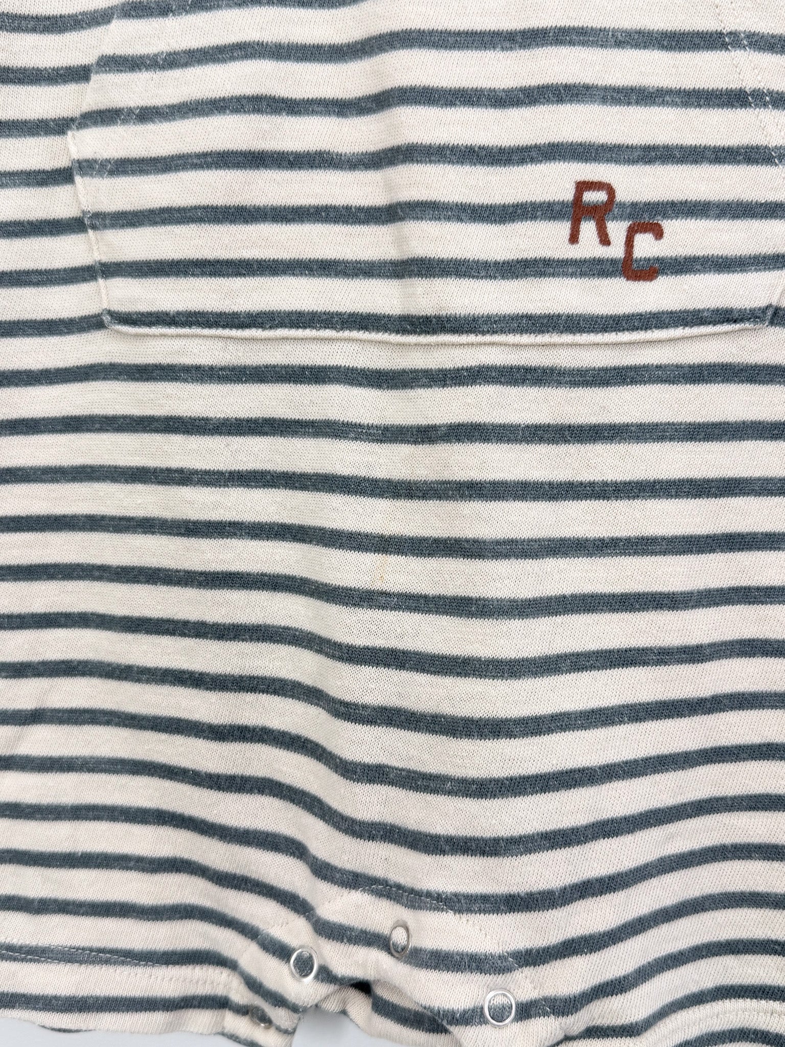 Rylee + Cry striped shortie romper (18-24m)