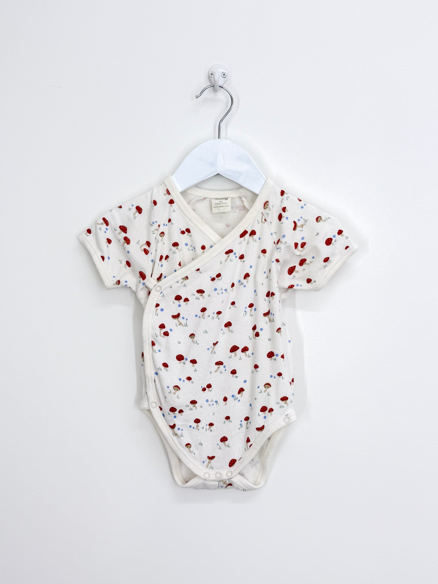 Nature Baby organic kimono bodysuit - mushroom valley (3-6m)