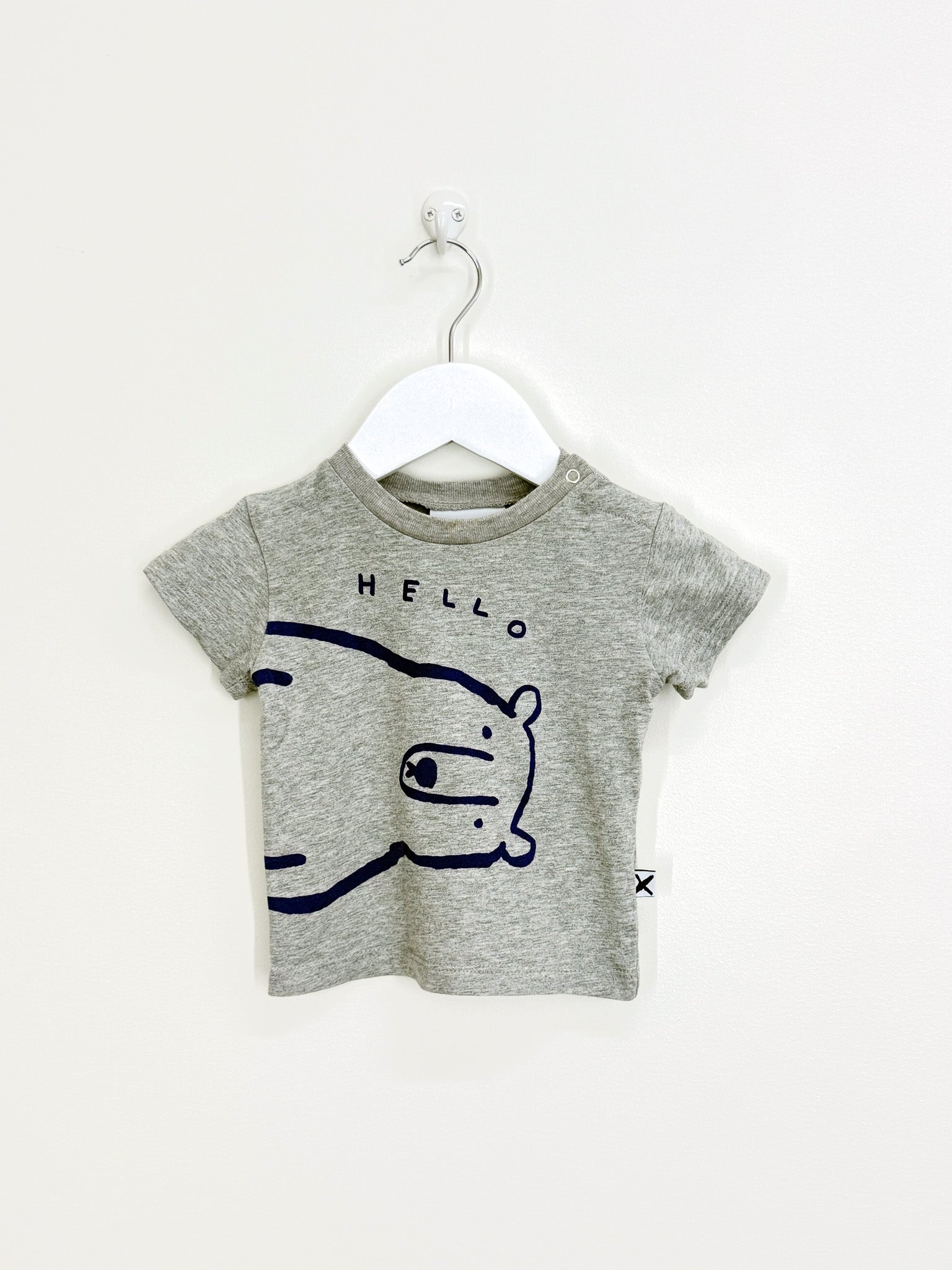 Minti hello bear tee (3-6m)