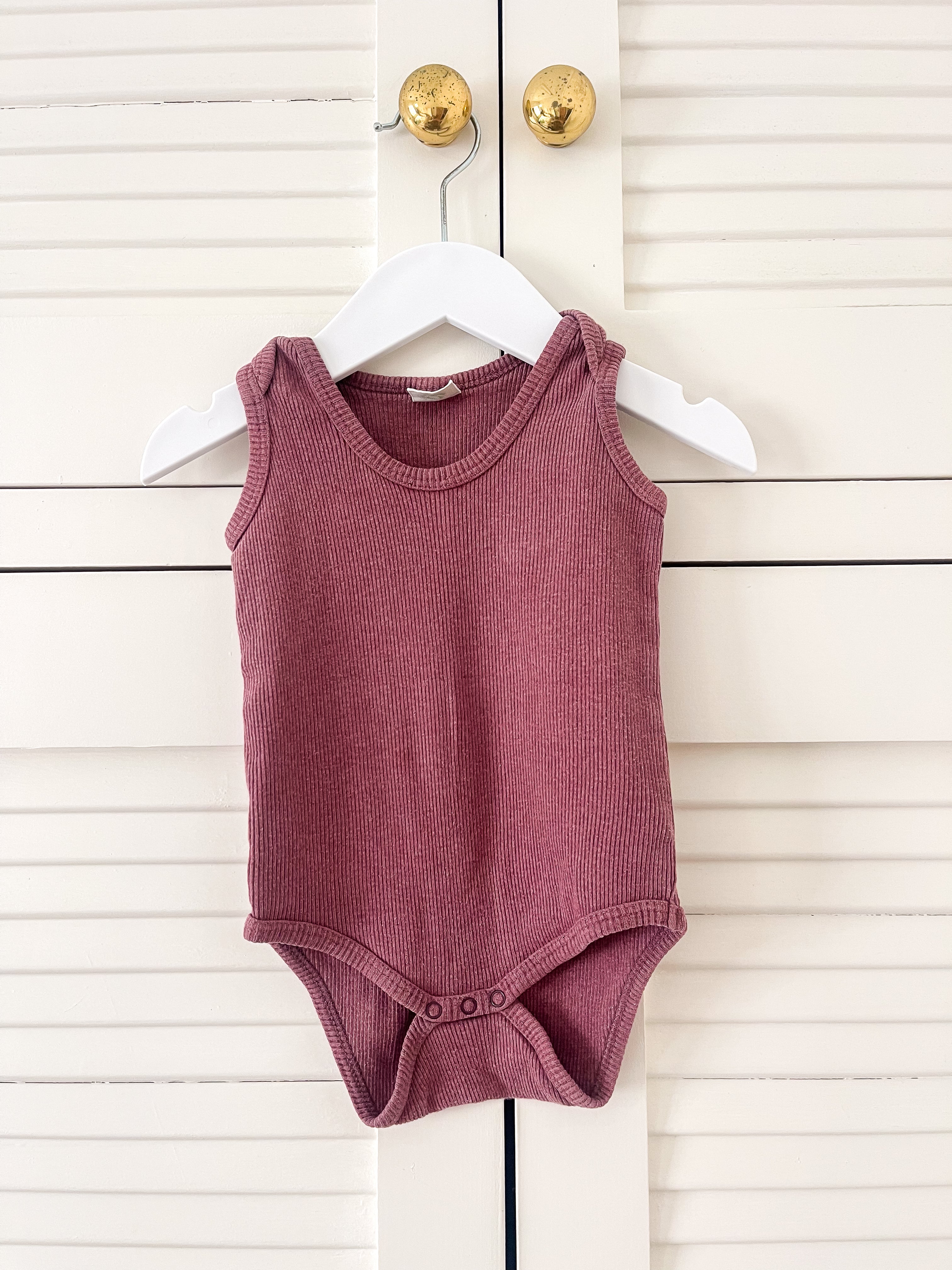 Nature Baby organic ribbed singletsuit (3-6m)