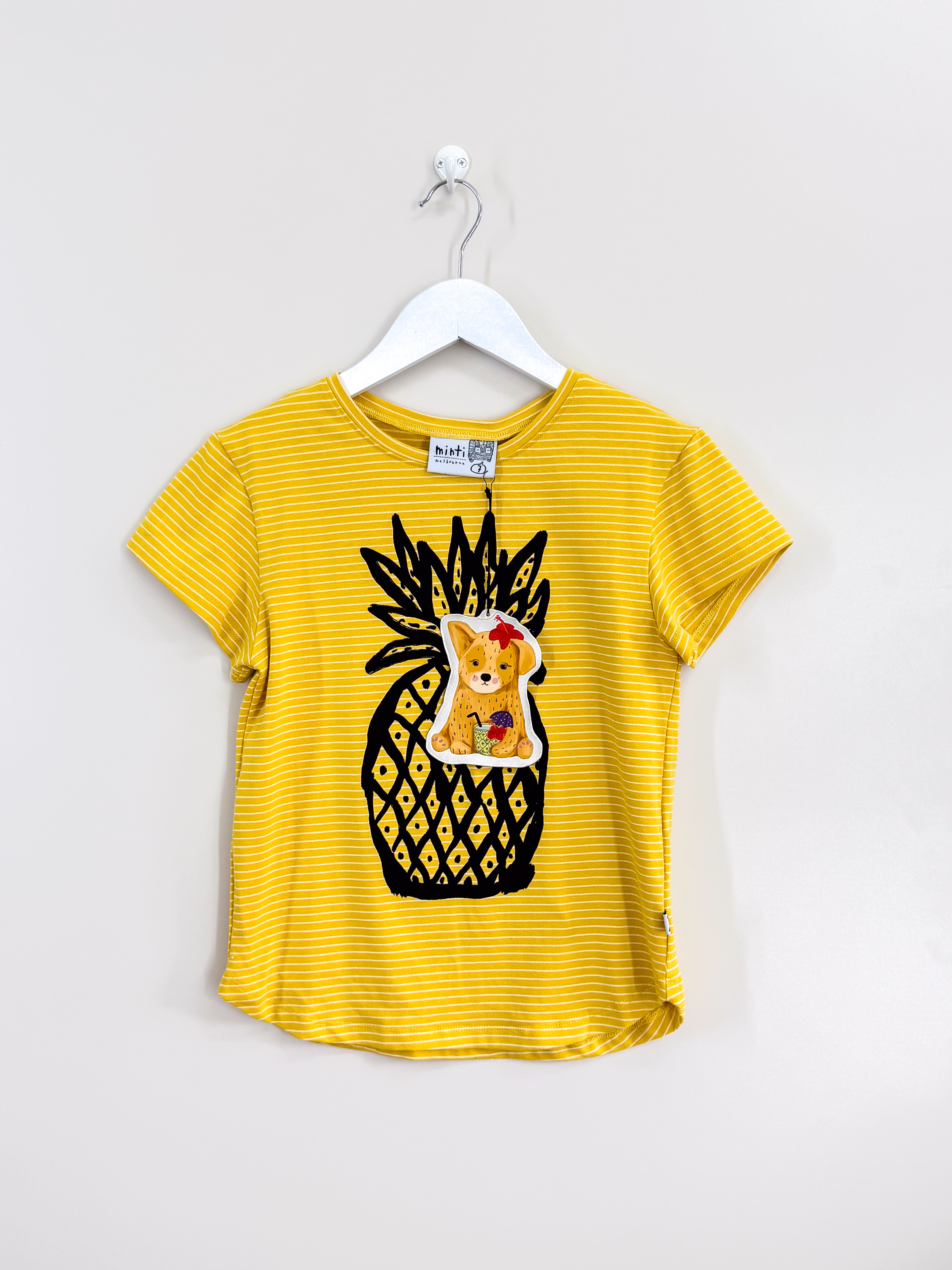BNWT Minti sketched pineapple tee (7y)