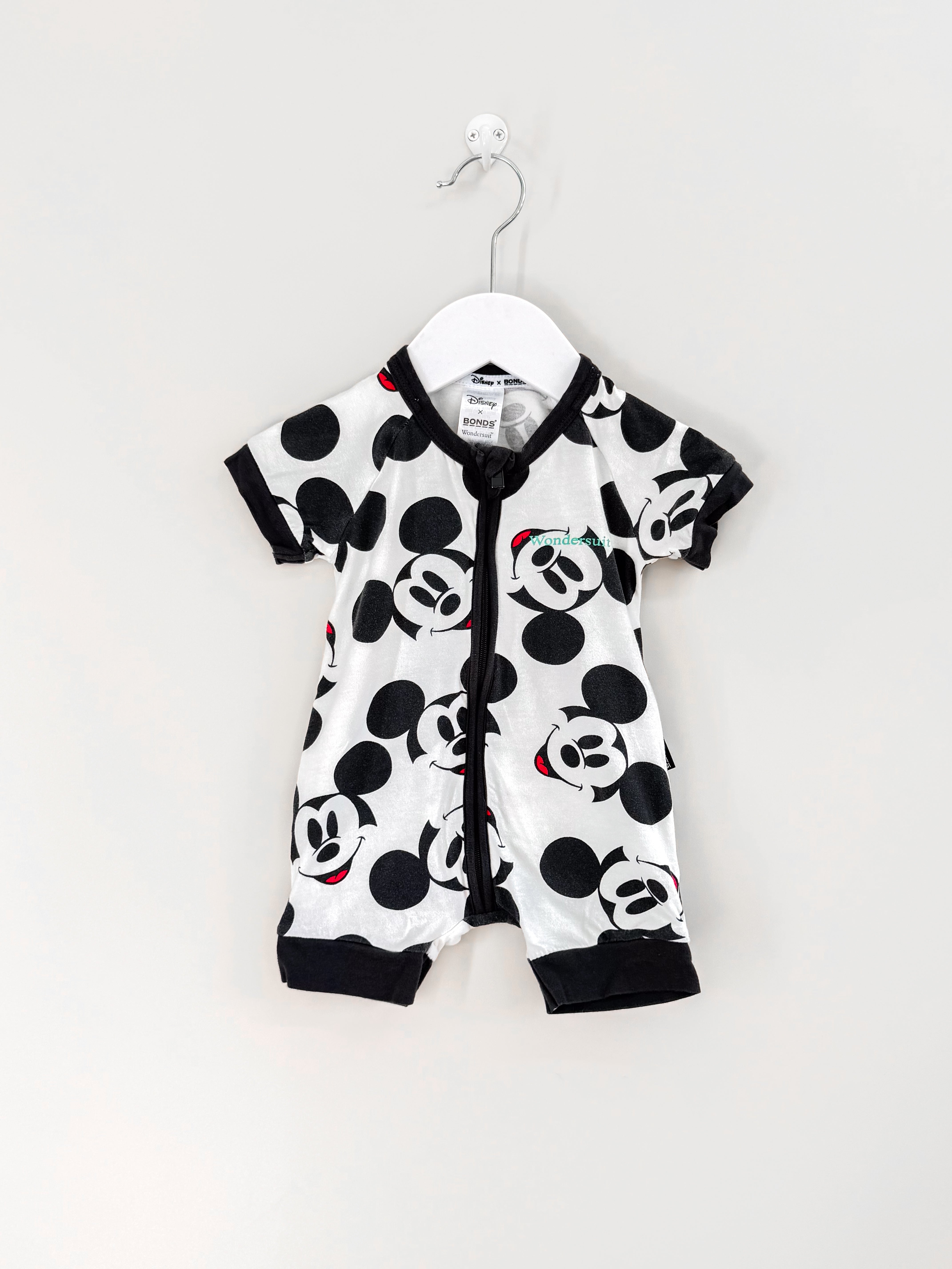 Bonds x Disney Mickey Mouse wondersuit (0-3m)