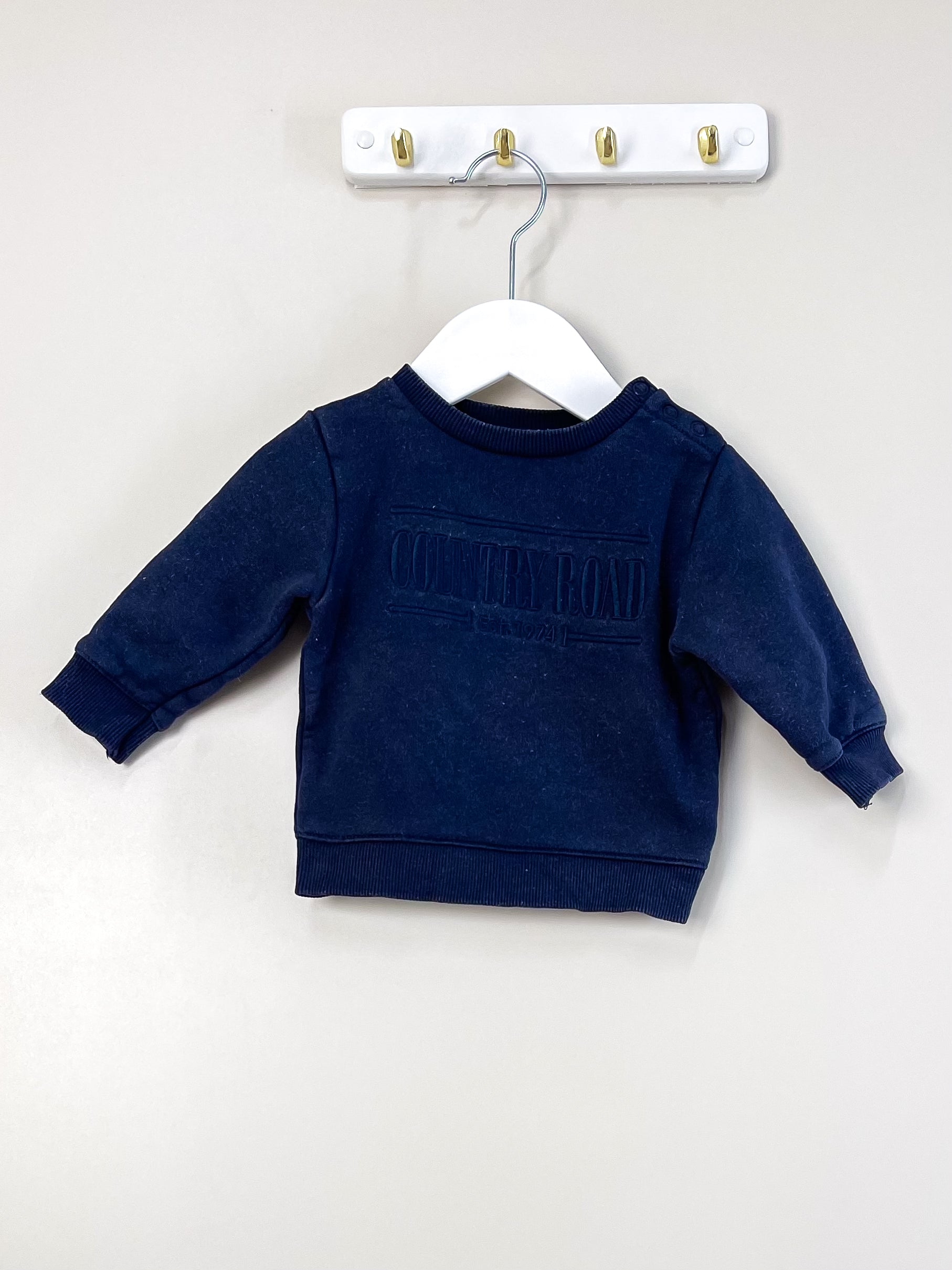 Country Road heritage crew sweatshirt - navy (3-6m)