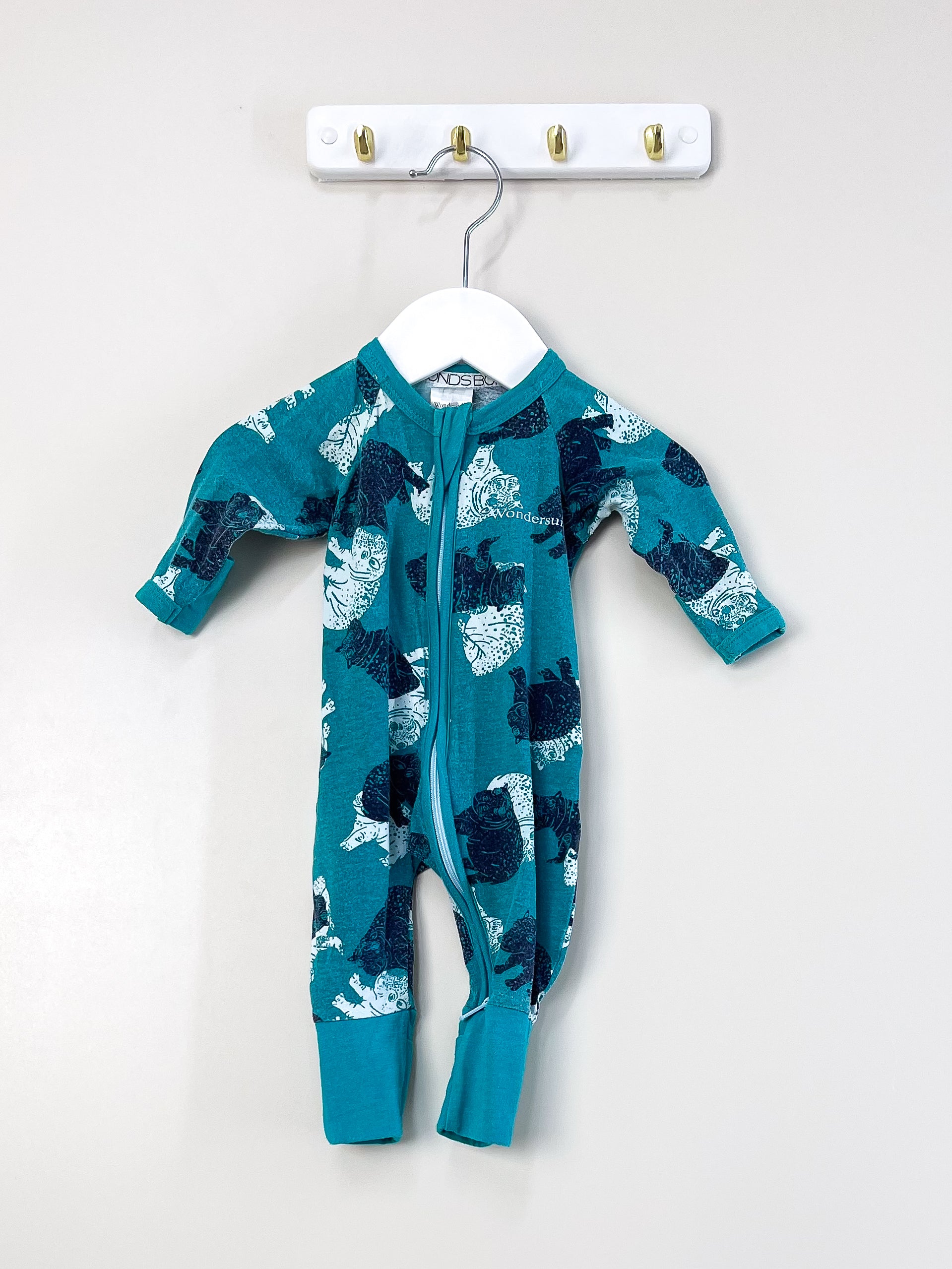 Bonds wondersuit - hippos (newborn)