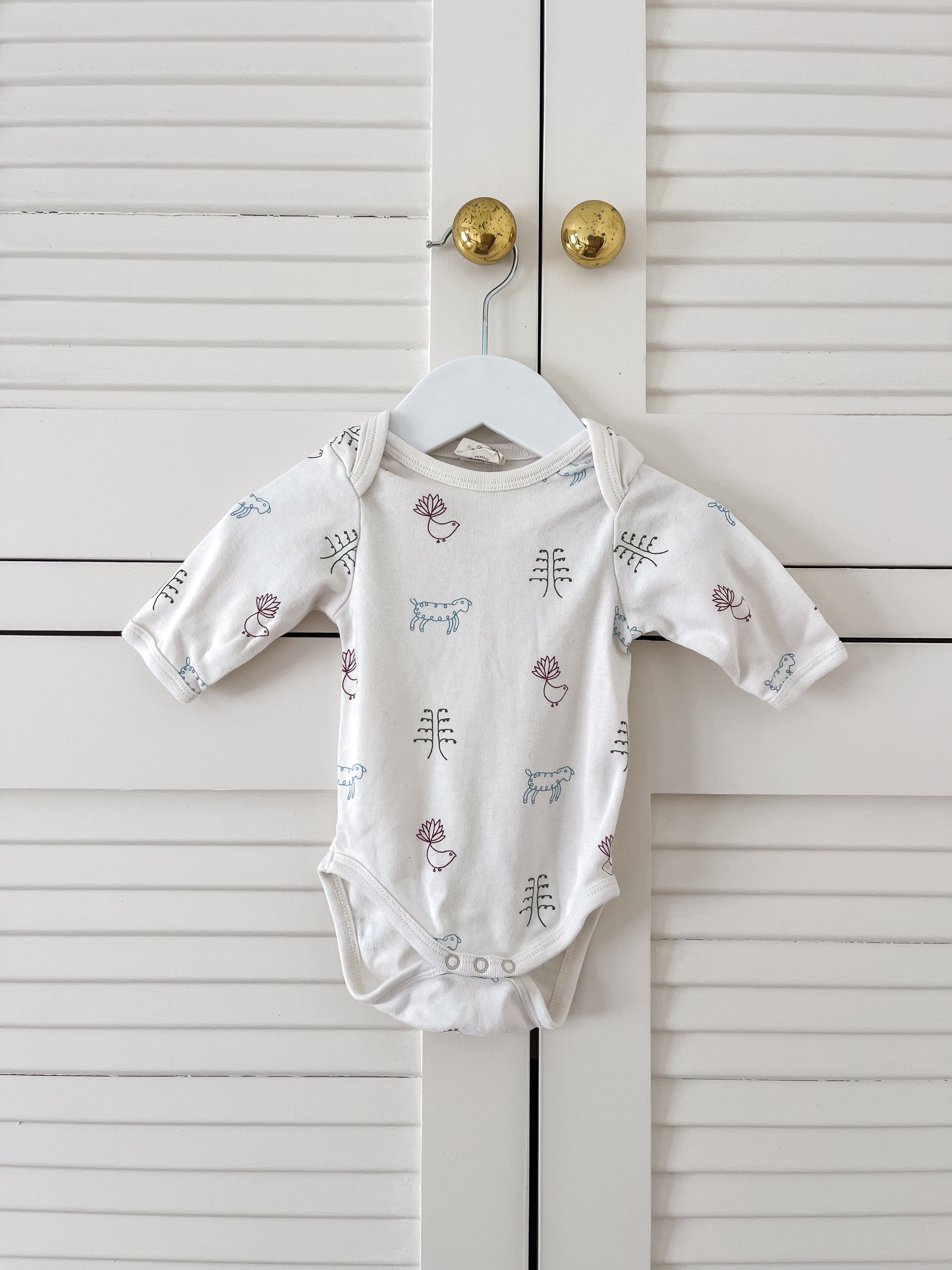Nature Baby organic bodysuit - OG print (0-3m)