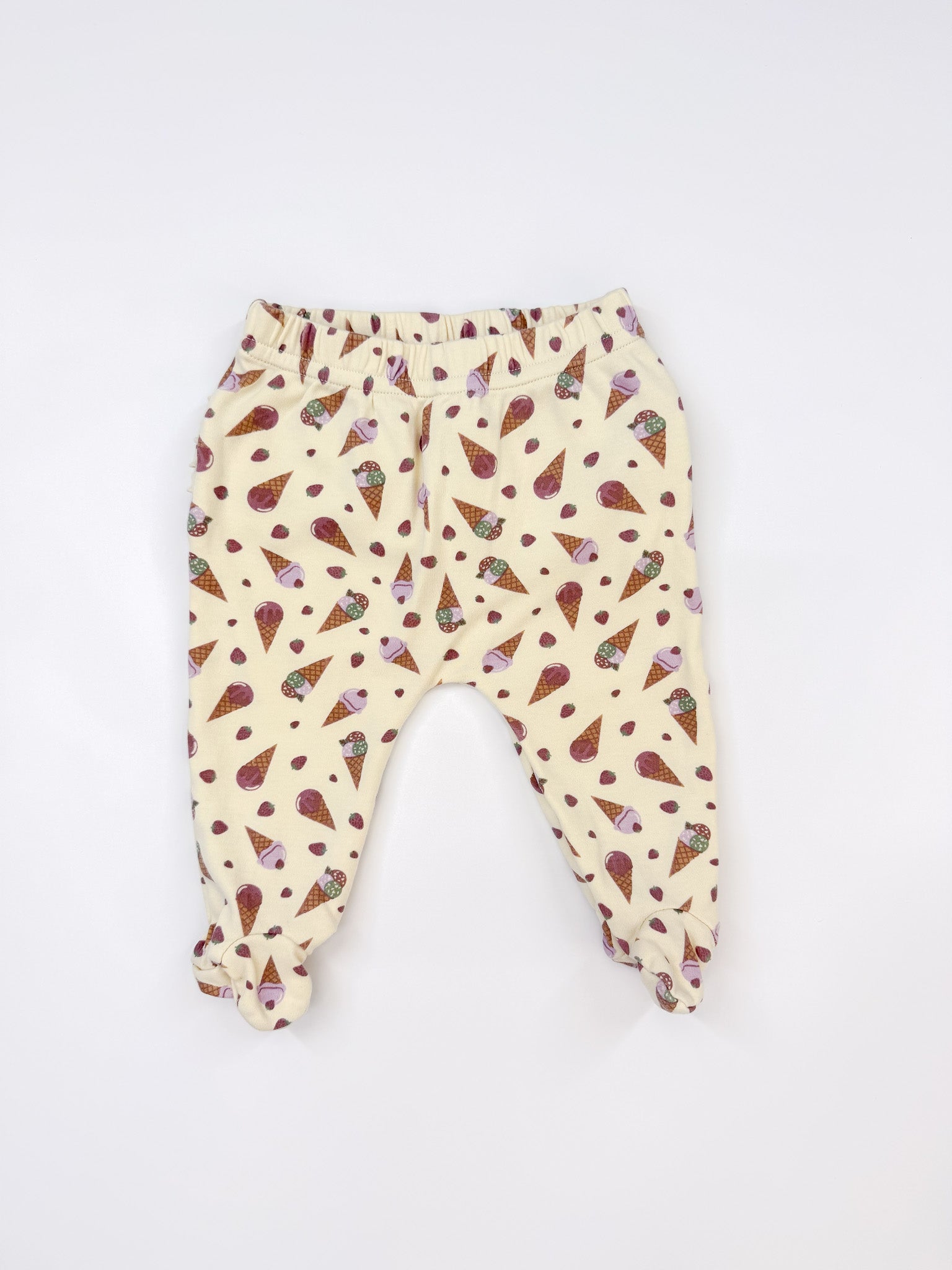 Little Bundle strawberry ice cream frill bum leggings (3-6m)