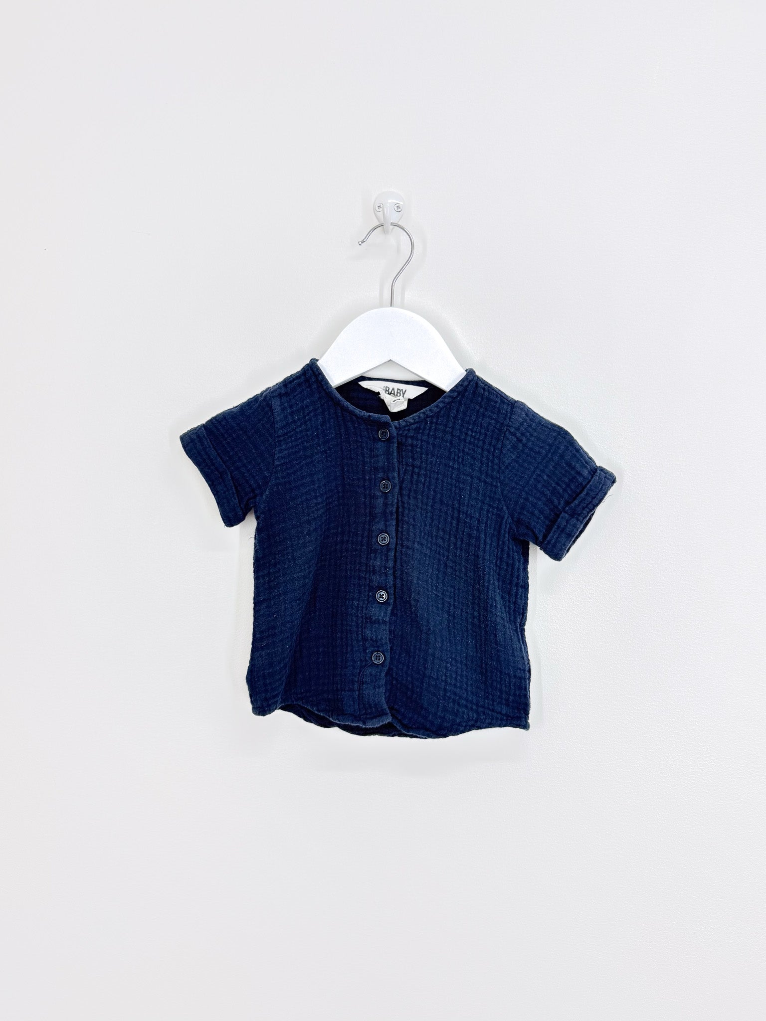 Cotton On Kids navy muslin short (6-12m)