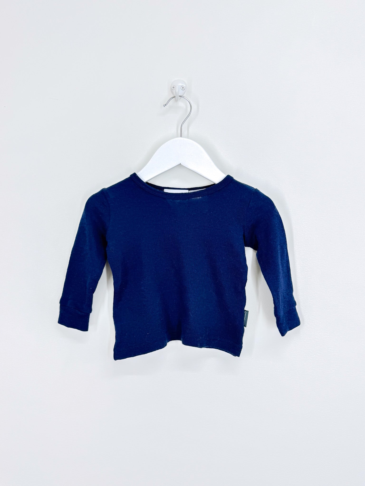 The Sleep Store merino long sleeve tee - navy (1y)