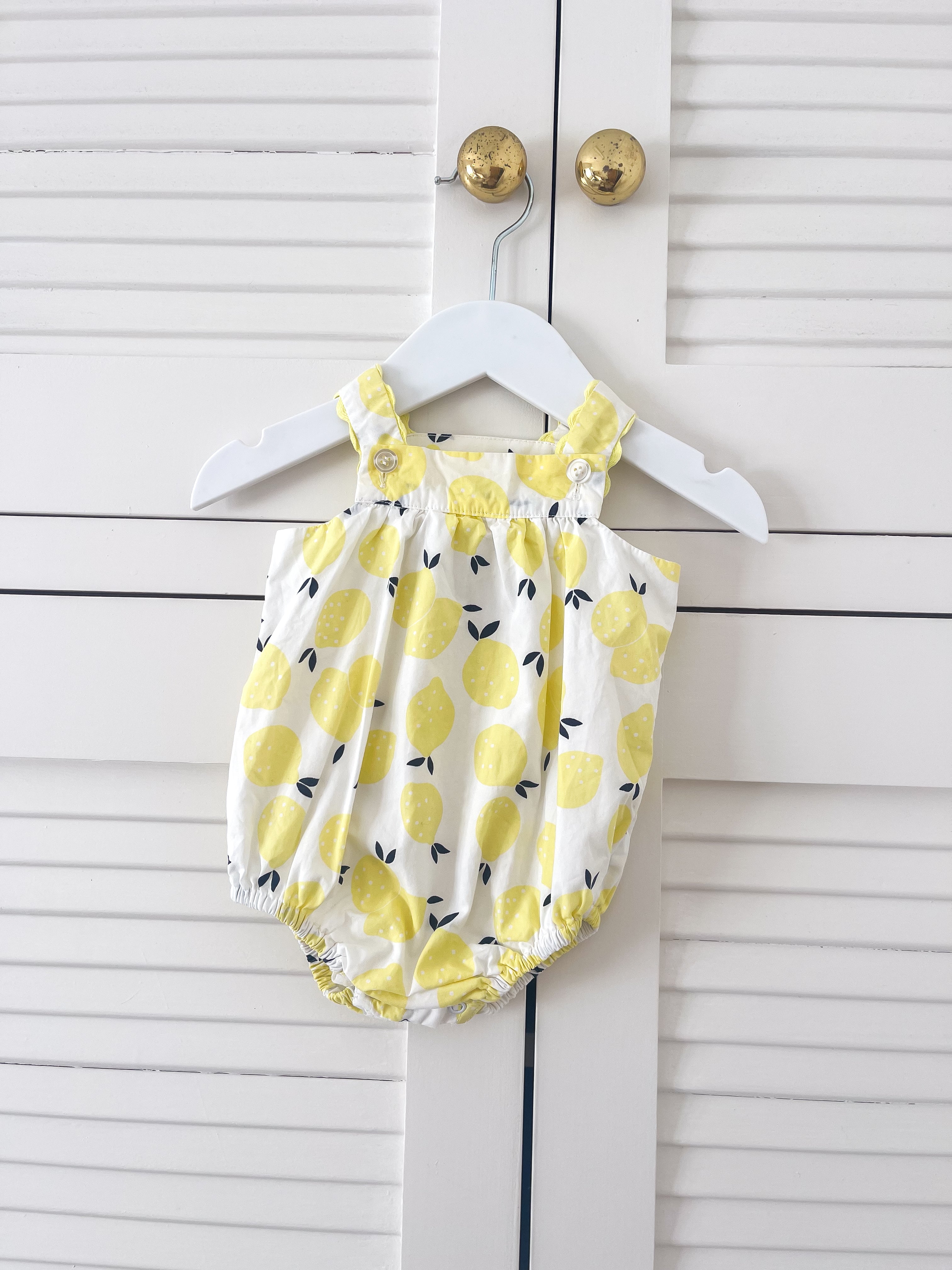 Seed lemon bubble romper (0-3m)
