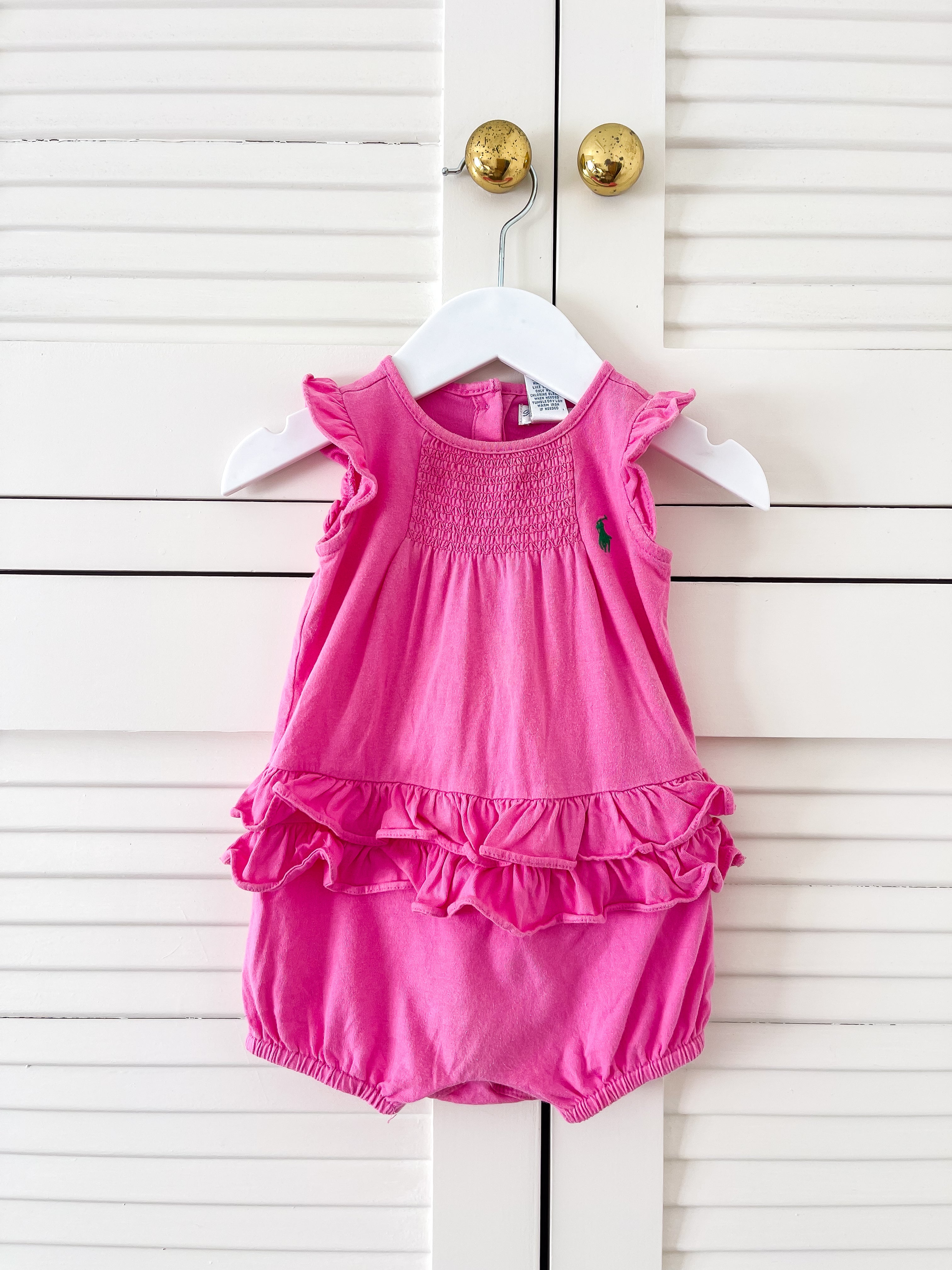 Ralph Lauren frill romper (6m)